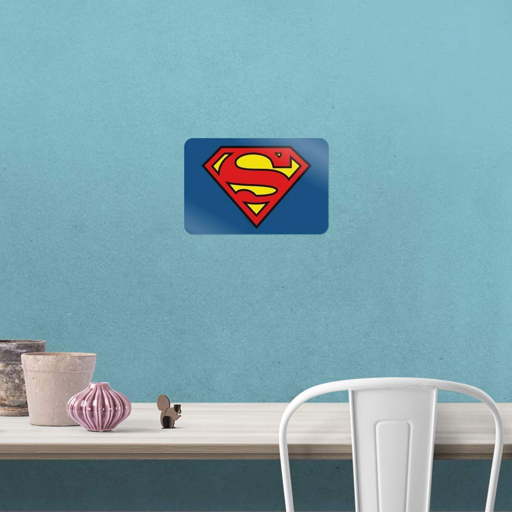 Superman Classic S Shield Logo Wall Decor - Superhero Home Office Sign for DC Comics Fans, Man Cave & Game Room Decorations
