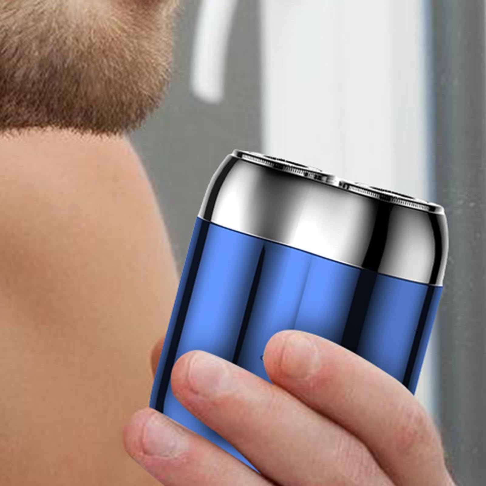 2024 Waterproof Rechargeable Electric Shaver for Men - Dual Rotary Head Wet/Dry Shaver with Powerful Motor | Portable Travel Shaver for Face & Body Grooming | Perfect for Home, Gym & Business Trips
