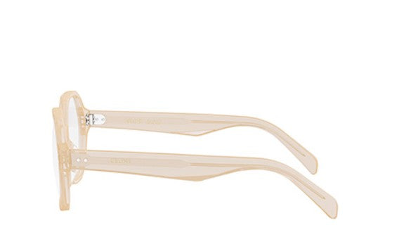 CELINE THIN CL50142I 042 Shiny Orange Geometric Women's Eyeglasses - Fashionable Cat Eye Frames for Women, UV Protection Glasses for Work & Daily Wear