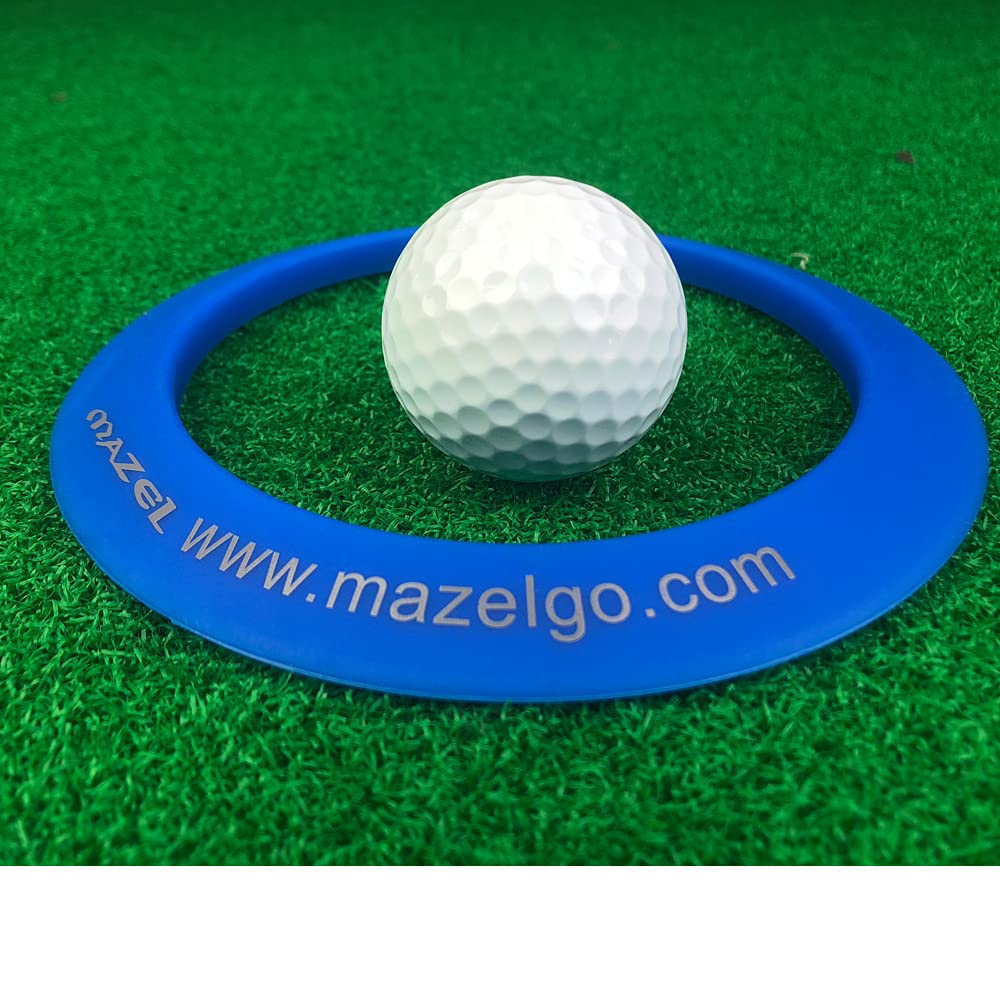 MAZEL Golf Putting Cup & Ring - Indoor/Outdoor Golf Training Aid for Accuracy & All-Direction Practice | Perfect for Home, Office & Backyard Putting Practice
