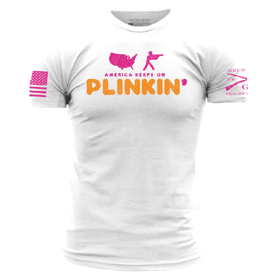 Plinkin' T-Shirt for Men & Women - Soft Cotton White Tee - Casual Wear for Everyday Outfits & Street Style