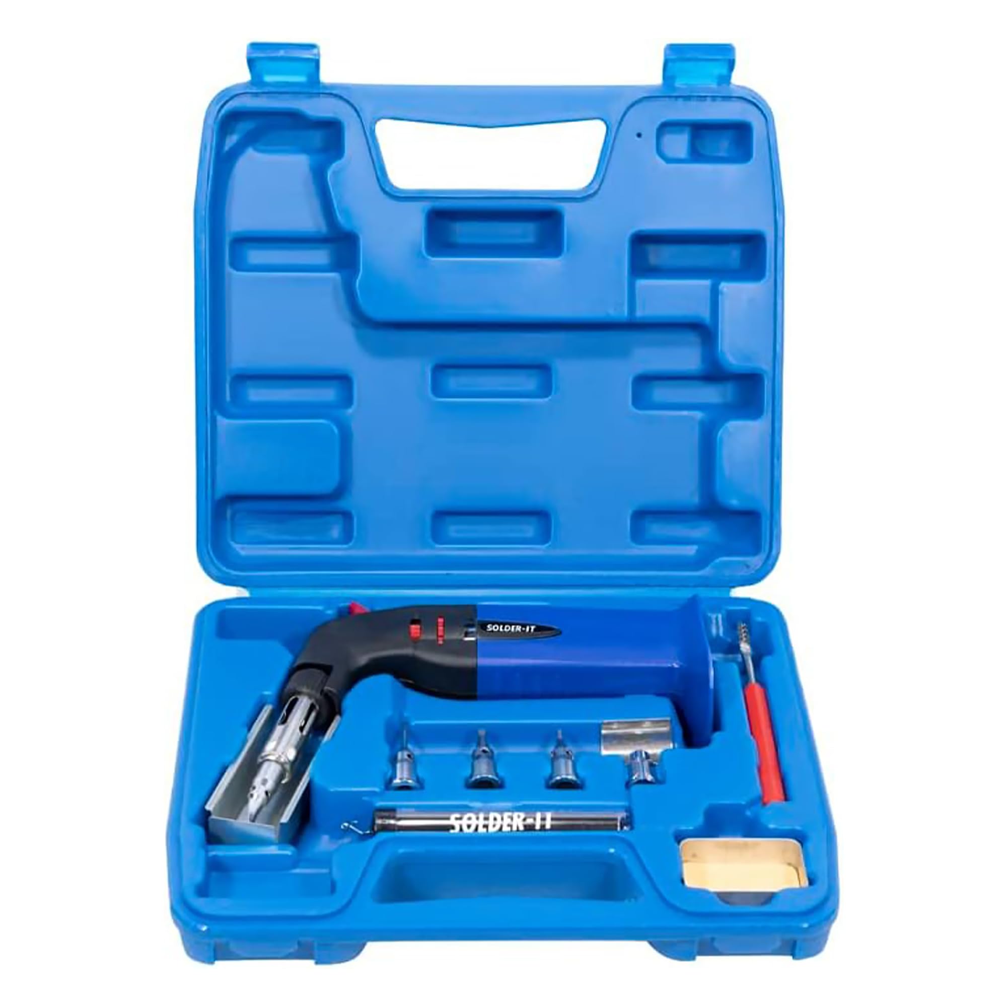 ES-670CK Professional Butane Heat Gun & Soldering Iron Kit with Reflector, Hot Knife, Conical Tip - Dual Use for Crafts & Auto Repair - Piezo Ignition & Refillable Butane Tank - Perfect for DIY Projects, Heat Shrink Tubing, Jewelry Making & Electronics Work
