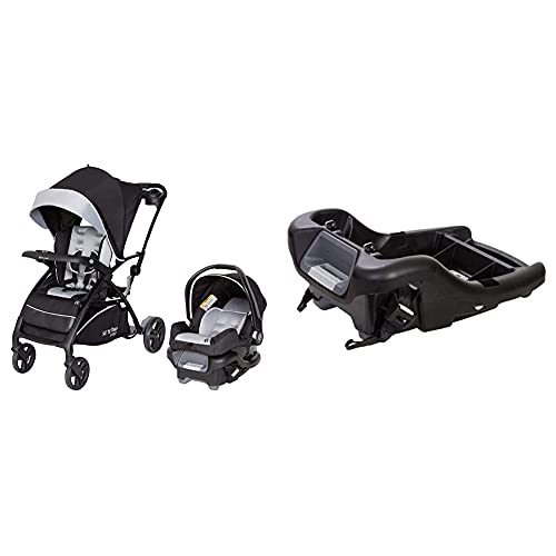 Baby Trend Sit N’ Stand 5-in-1 Stroller & Car Seat Travel System with Ally Infant Car Seat Base - Black | Convertible Stroller for Toddlers & Infants | Perfect for Shopping, Travel & Daily Walks