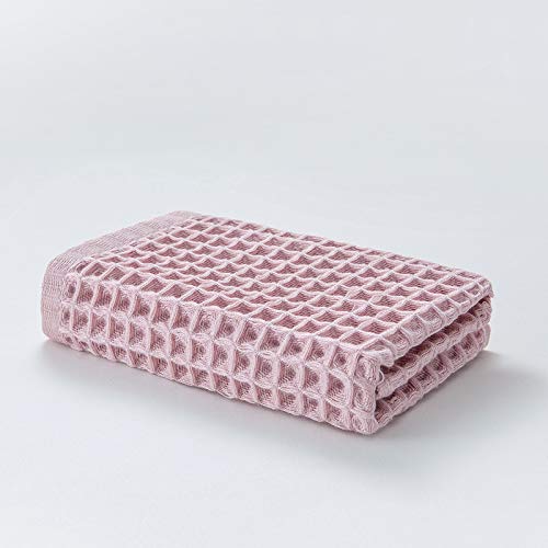2 Pack 100% Cotton Waffle Weave Square Scarf & Towel Set - Soft Absorbent Bath, Beach, Yoga & Hair Wrap - 40