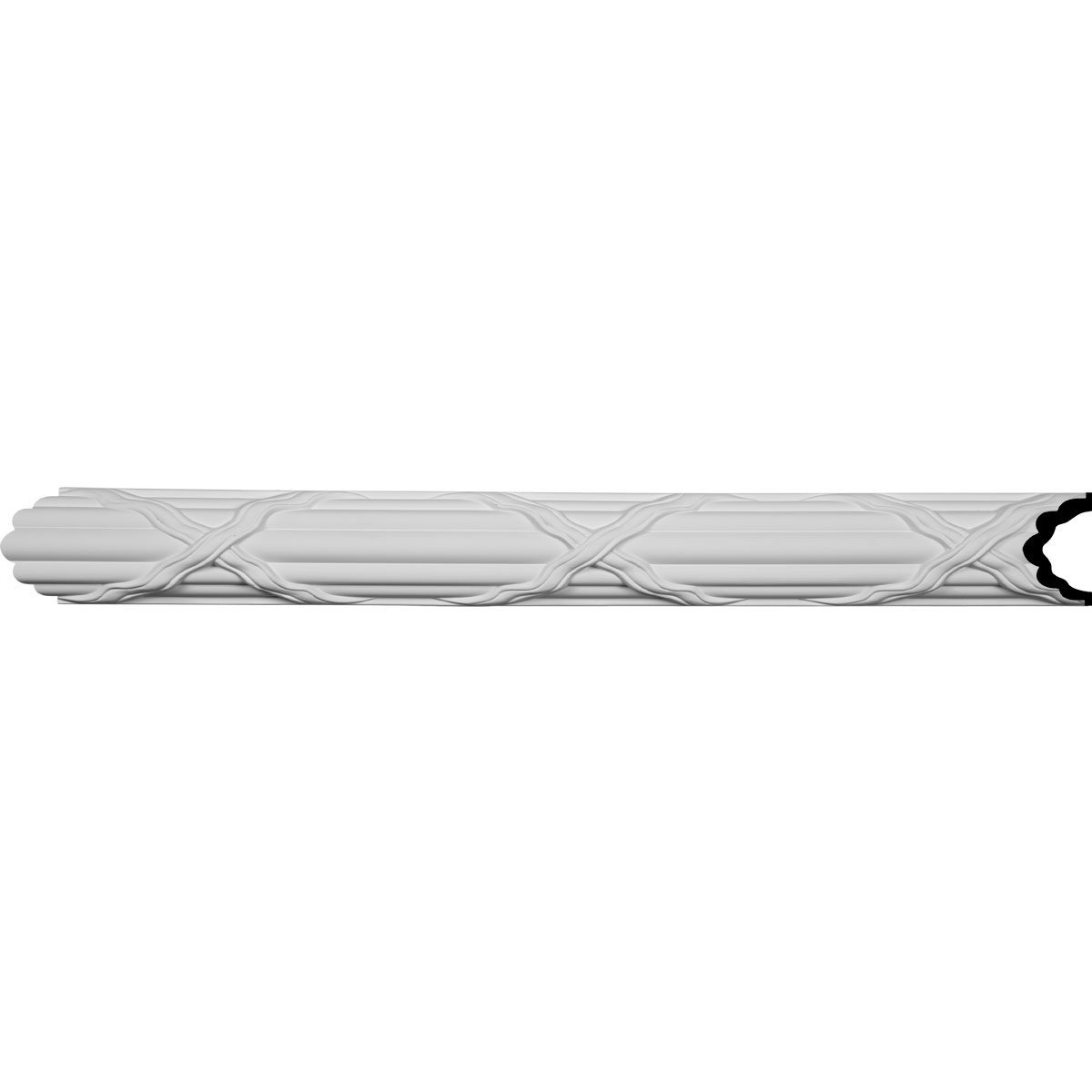Ekena Millwork PML04X02RE-CASE-4 Reed and Ribbon Panel Moulding (4-Pack) - 3.5