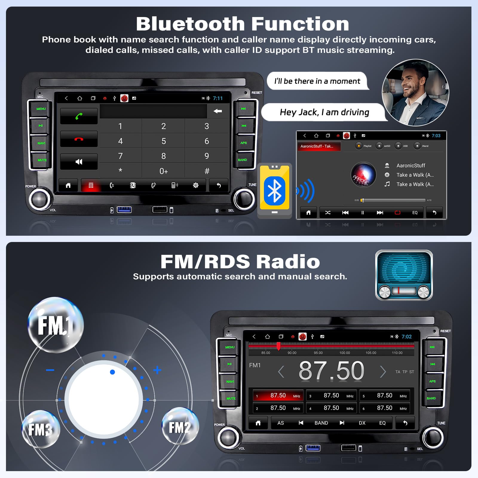 2G+32G Android Car Stereo with Wireless CarPlay & Android Auto - 7