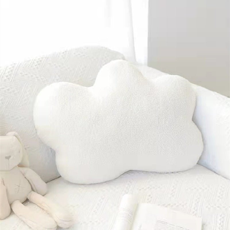 Soft White Cloud Plush Pillow for Bed & Couch - Ultra Comfortable Hypoallergenic Pillow for Sleeping, Relaxing, and Decor - Perfect for Adults & Kids Bedroom, Living Room, Nursery