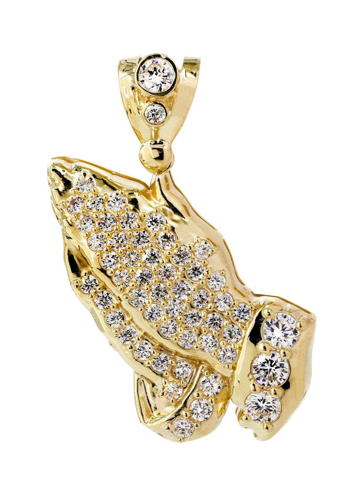 10K Gold Praying Hands Pendant Necklace - 9.5 Grams Religious Jewelry for Women & Men - Perfect for Prayer, Gifts & Everyday Wear