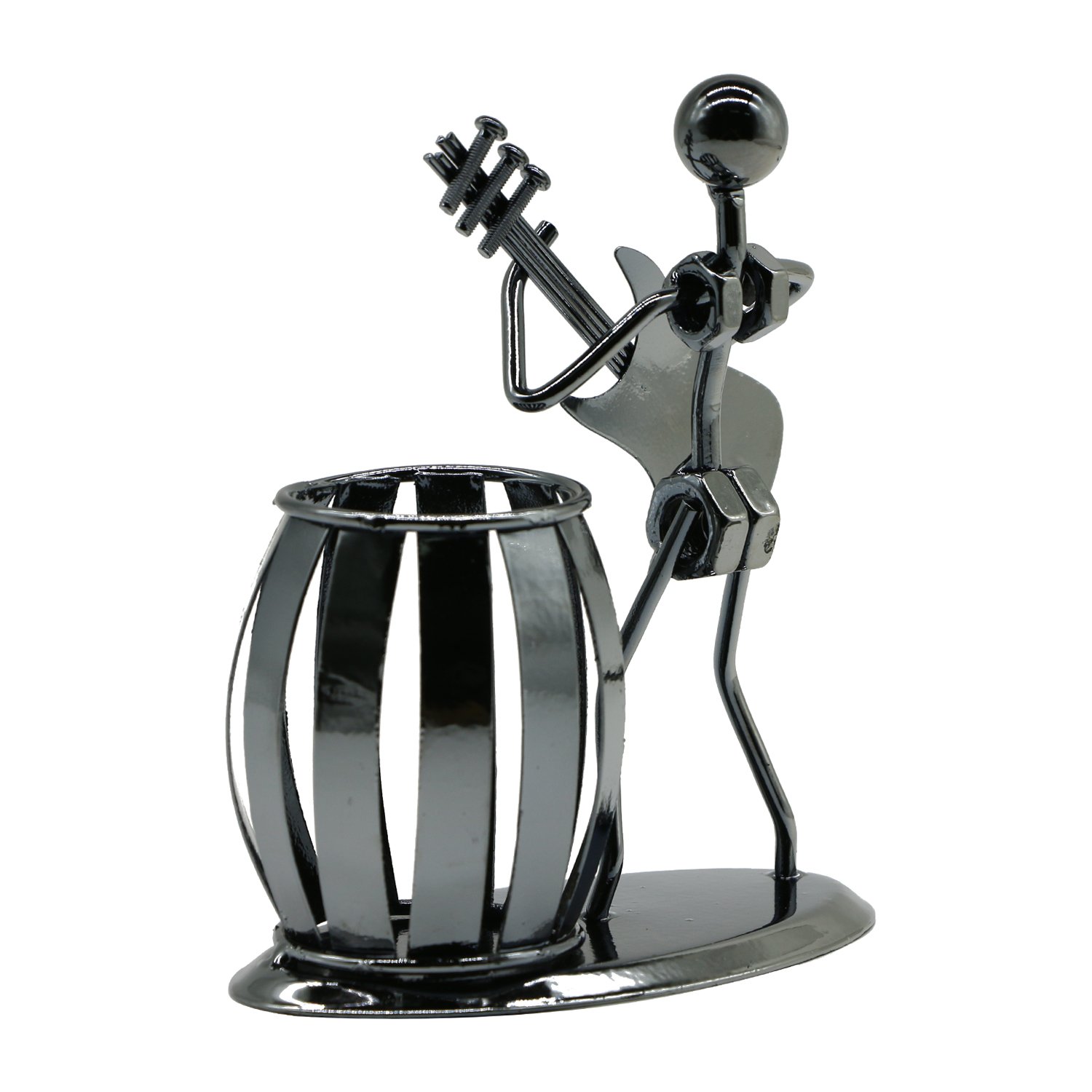 Creative Metal Guitar Pen Holder - Multipurpose Desktop Pencil Organizer for Office, School & Home | Perfect Gift for Students, Kids & Music Lovers | Great for Desk Organization & Stationery Storage