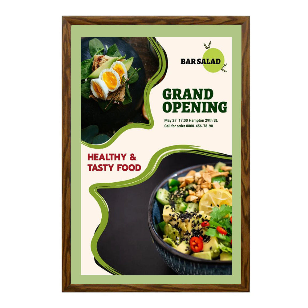 Premium 12x36 Wood Snap Frames for Posters - 2 Wide Matboard Included - Perfect for Art Displays, Home Decor & Office Presentations