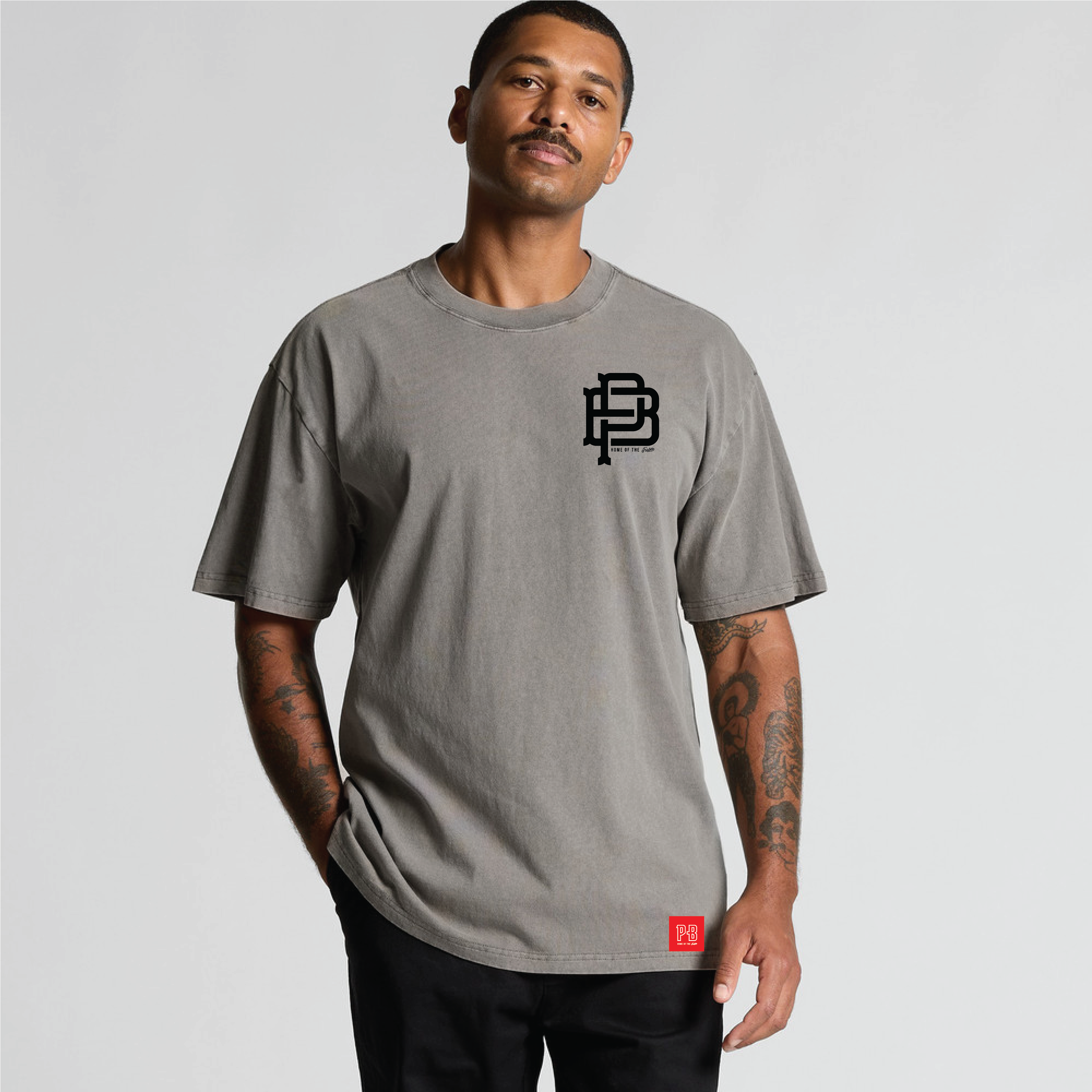 The Legend & the Legacy T-Shirt - Heavy Faded Grey Cotton Tee for Men | Vintage Style Casual Wear for Everyday Outfits & Street Fashion