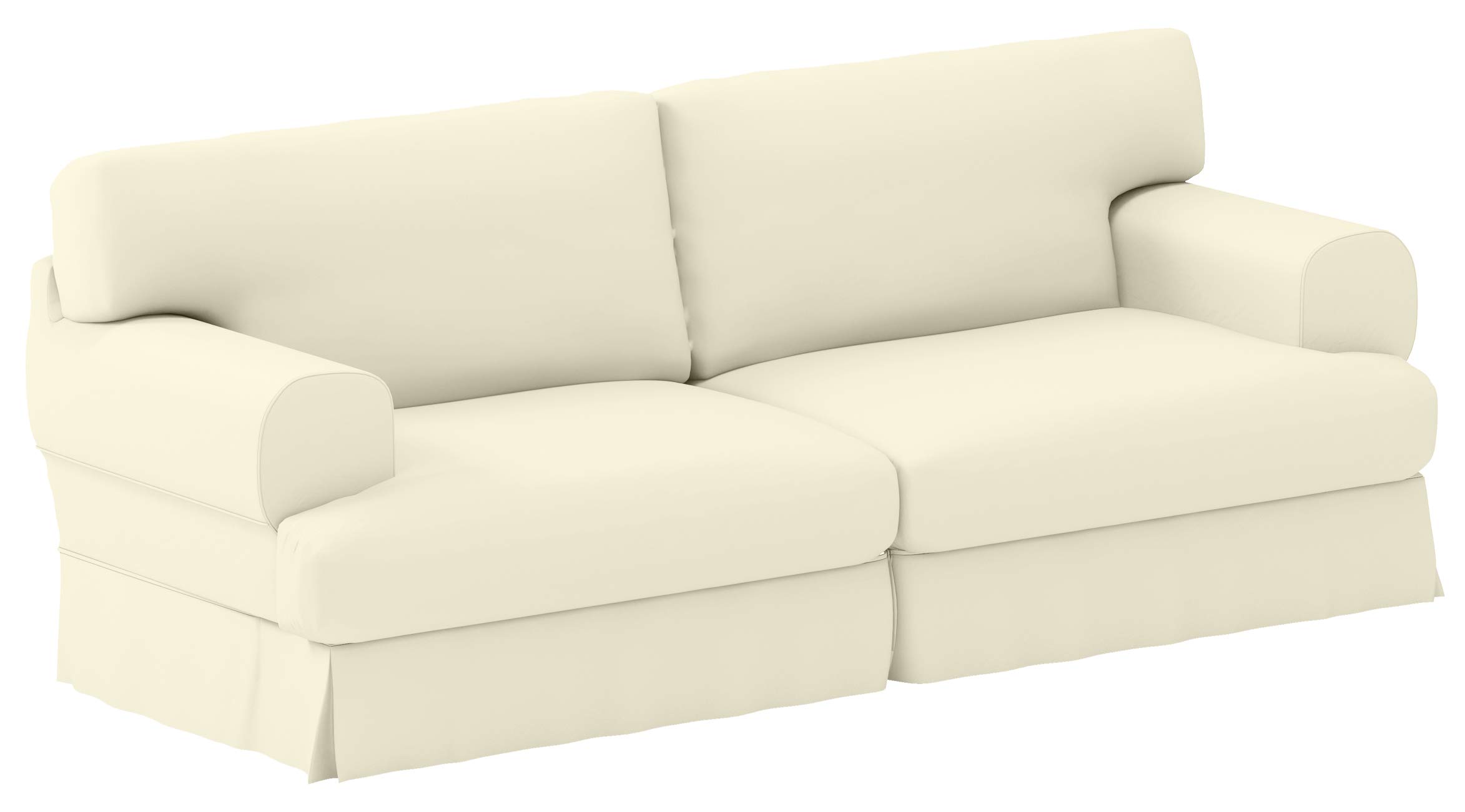 Durable Dense Cotton Sofa Cover for IKEA Hovas 3-Seater - Beige Slipcover Replacement | Perfect for Living Room, Family Room & Home Decor Protection