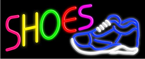 Custom Neon Sign - Shoes Glass Neon Light for Bar, Salon, or Home Decor - Made in USA - Unique Gift Idea for Shoe Lovers & Retail Stores