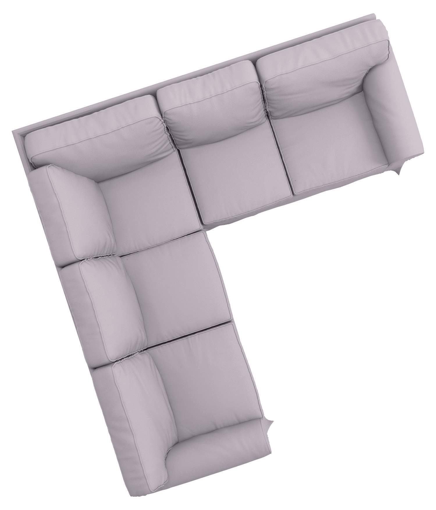 Custom-Made IKEA Ektorp 2+2 Corner Sectional Sofa Slipcover Replacement - Light Gray Polyester Fabric Sofa Cover Only | Perfect for Living Room, Family Room & Home Decor Protection