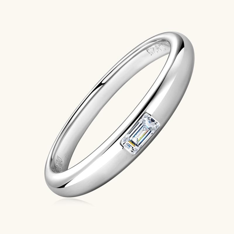 Emerald Cut Premium Moissanite Wedding Ring - 14K White Gold Engagement Band for Women | Perfect for Proposals, Anniversaries & Bridal Jewelry