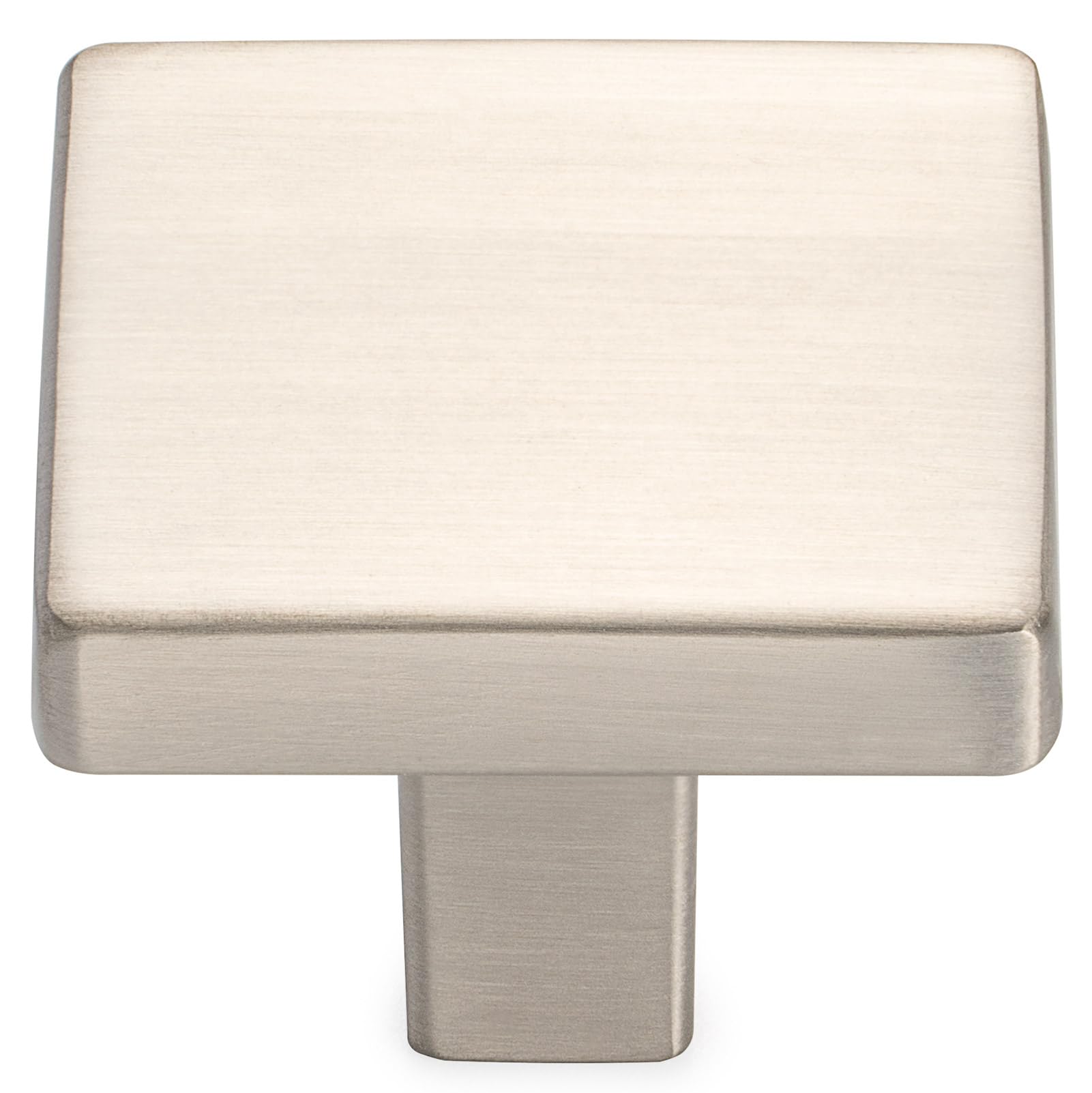 KOOFIZO 10-Pack Square Cabinet Knobs - 31mm Brushed Nickel Pull Handles for Kitchen Cabinets, Dresser Drawers & Wardrobe Hardware | Durable Modern Upgrade for Home & Office Furniture