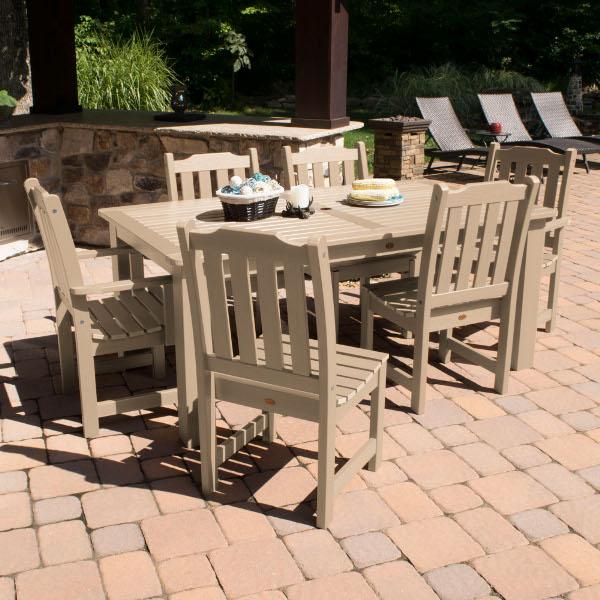 Lehigh 7-Piece Rectangular Outdoor Dining Set - Patio Furniture for Garden, Backyard, Poolside & BBQ Gatherings