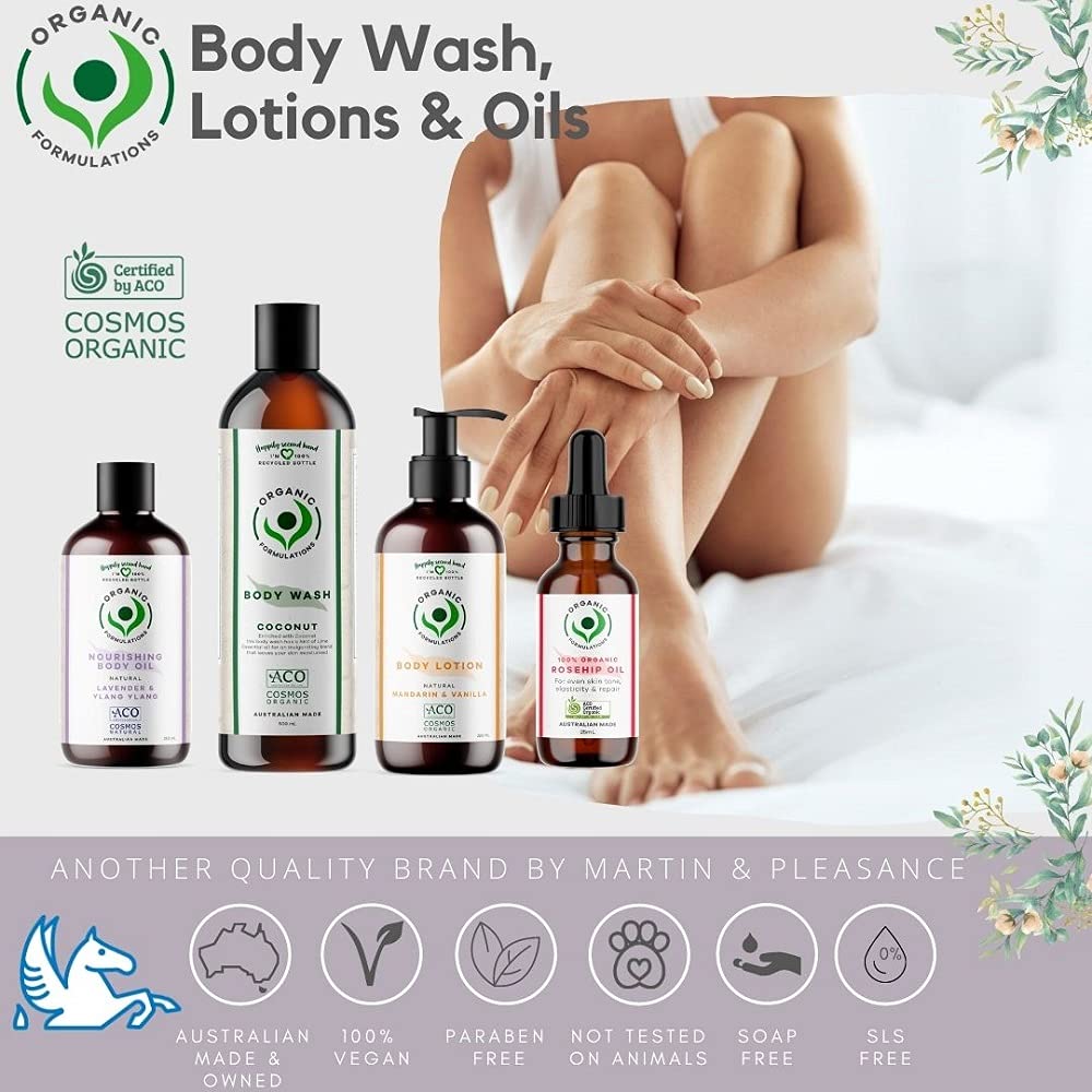 Organic Nourishing Body Oil for Dry Skin - 250mL Hydrating Moisturizer with Natural Ingredients | Perfect for Massage, Aromatherapy & Daily Skincare Routine