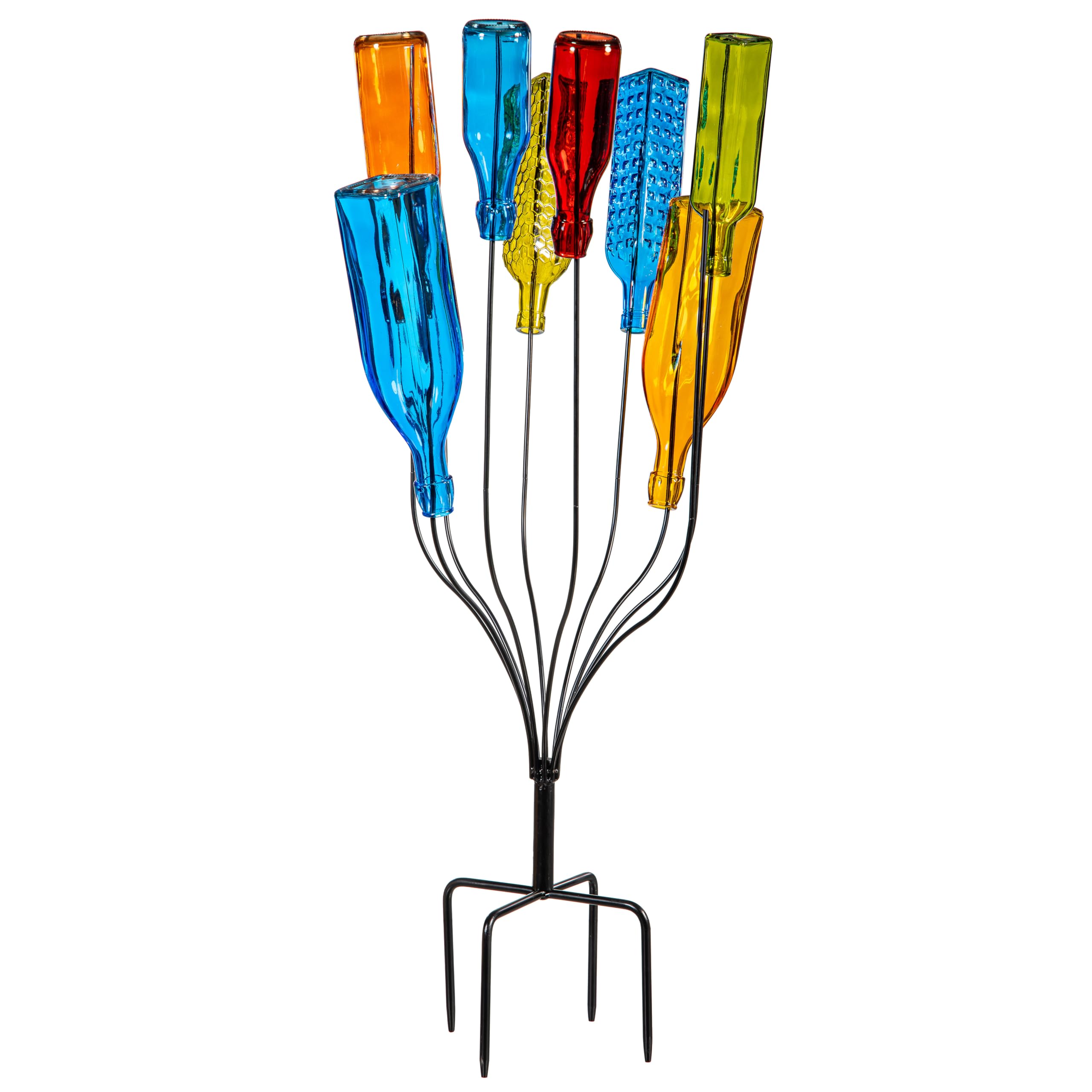 Evergreen Garden Glass Bottle Tree Bush - Outdoor Wine Bottle Holder for Wedding, Christmas & Party Decor - Rustic Garden Art Decor (Bottles Not Included) | Perfect for Backyard, Patio & Event Decoration