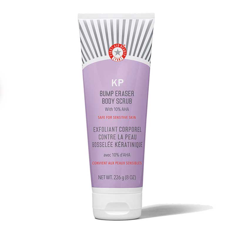 First Aid Beauty KP Bump Eraser Body Scrub with 10% AHA - Exfoliating Treatment for Keratosis Pilaris & Smooth Skin | Perfect for Dry, Bumpy Skin Care Routine