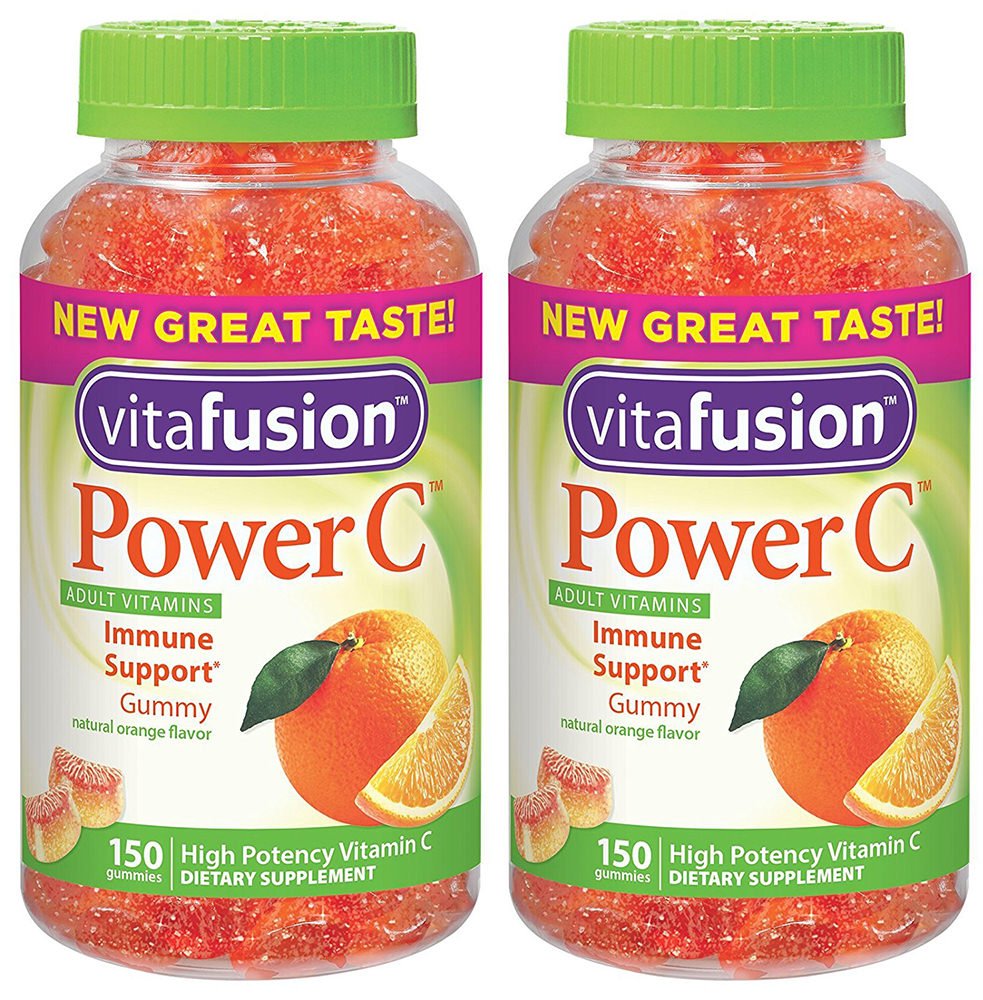 Vitafusion Power C Gummy Vitamins for Adults - Immune Support & Antioxidant Boost - Delicious Orange Flavor Chewable Vitamin C Supplement - Perfect for Daily Wellness & Cold Season Protection