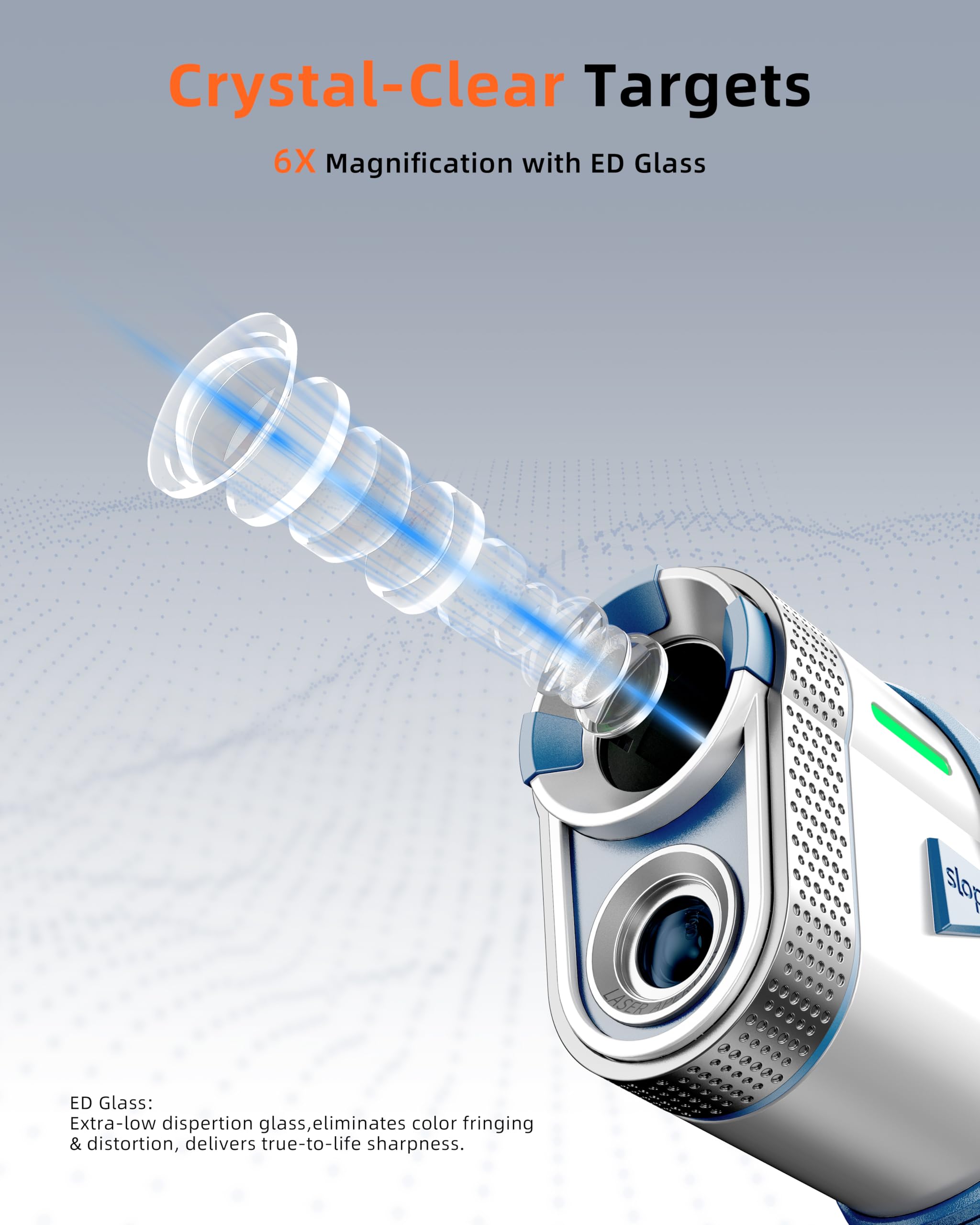 800 Yards Golf Rangefinder with Slope Compensation & Flag Lock - 6X Magnification Laser Range Finder, Aluminum Alloy Body, Vibration Alert - Perfect for Tournament Play & Practice on the Course