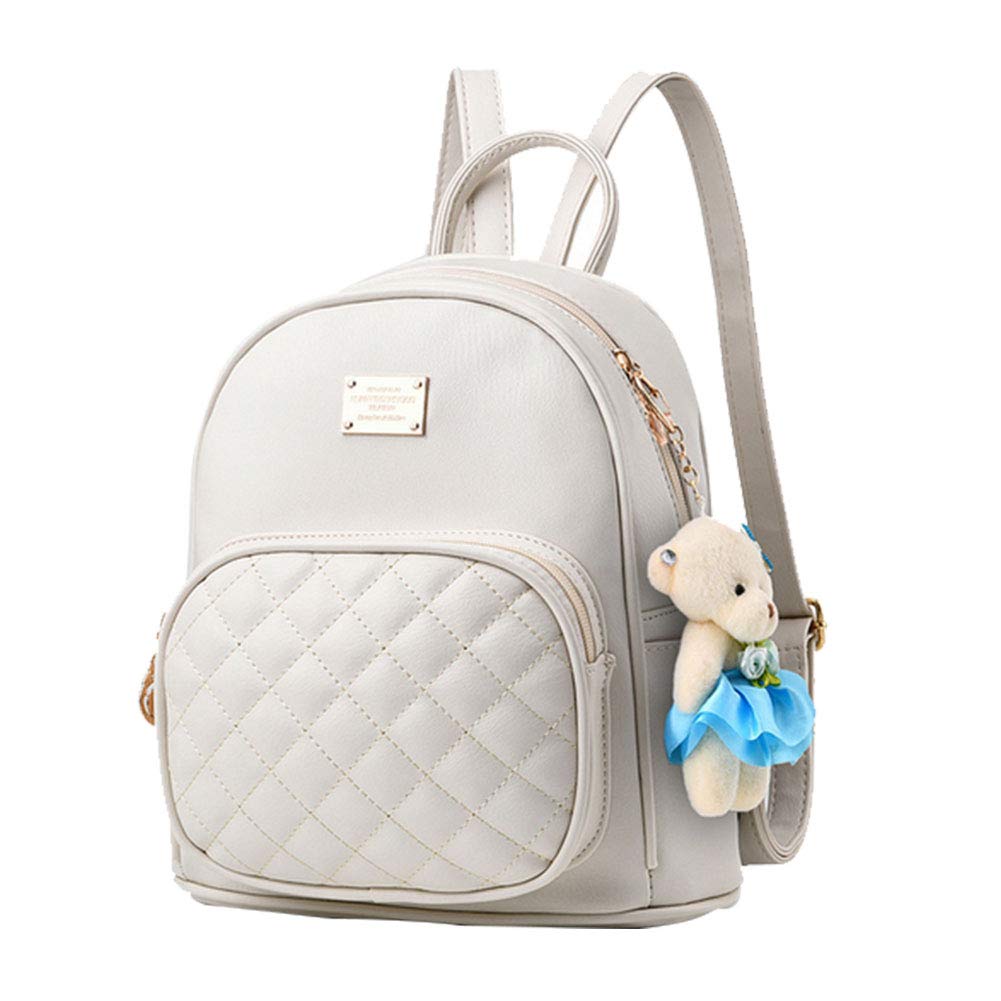 BAG WIZARD Genuine Leather Backpack Purse for Women - Stylish Satchel School Bag & Casual Travel Daypack - Perfect for College, Work Commute & Weekend Getaways