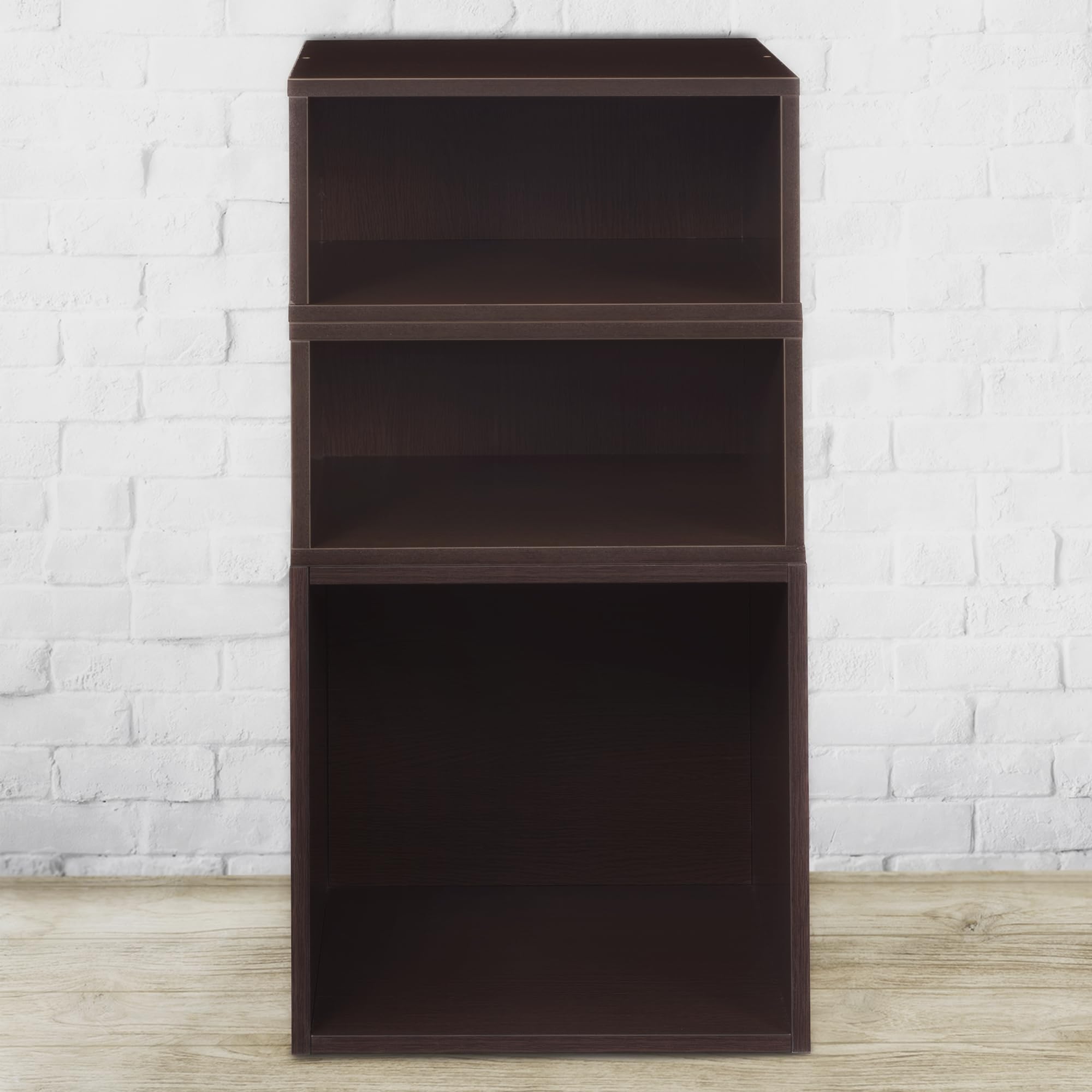 Premium Niche Cubo Deluxe Storage Set with Full & Half Size Cubes (1-2 Pack) - Truffle Brown | Modular Organizer for Closet, Nursery & Home Office Storage Solutions