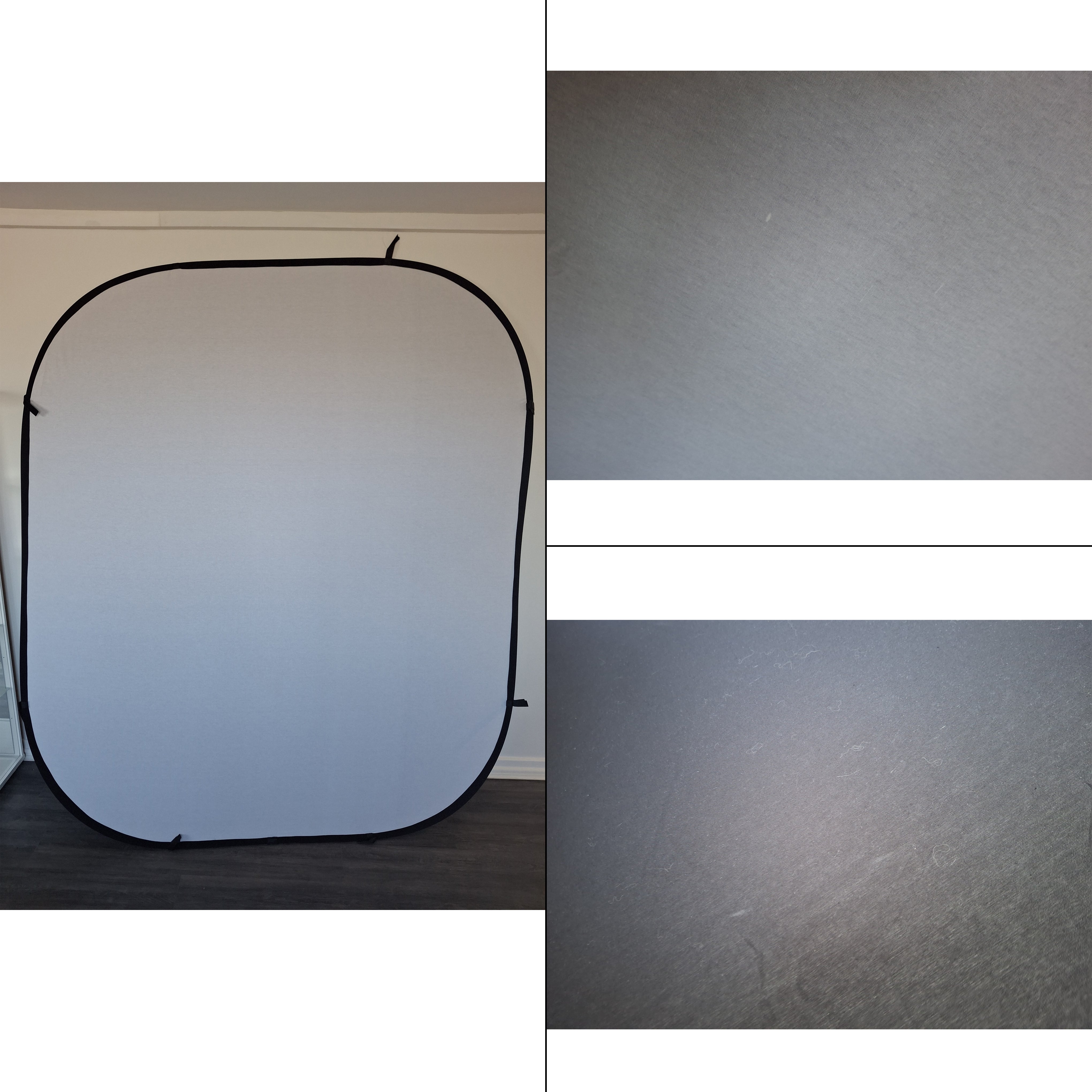 2x2.3m Dual Side Collapsible Photography Background Board (Black/White) - Perfect for Product Shoots, YouTube Videos & Portrait Photography