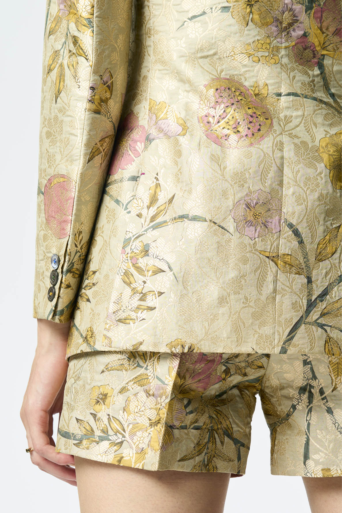 Elegant Rana Blazer in Silk Brocade Mint Green - Perfect for Office Wear, Business Meetings & Formal Events