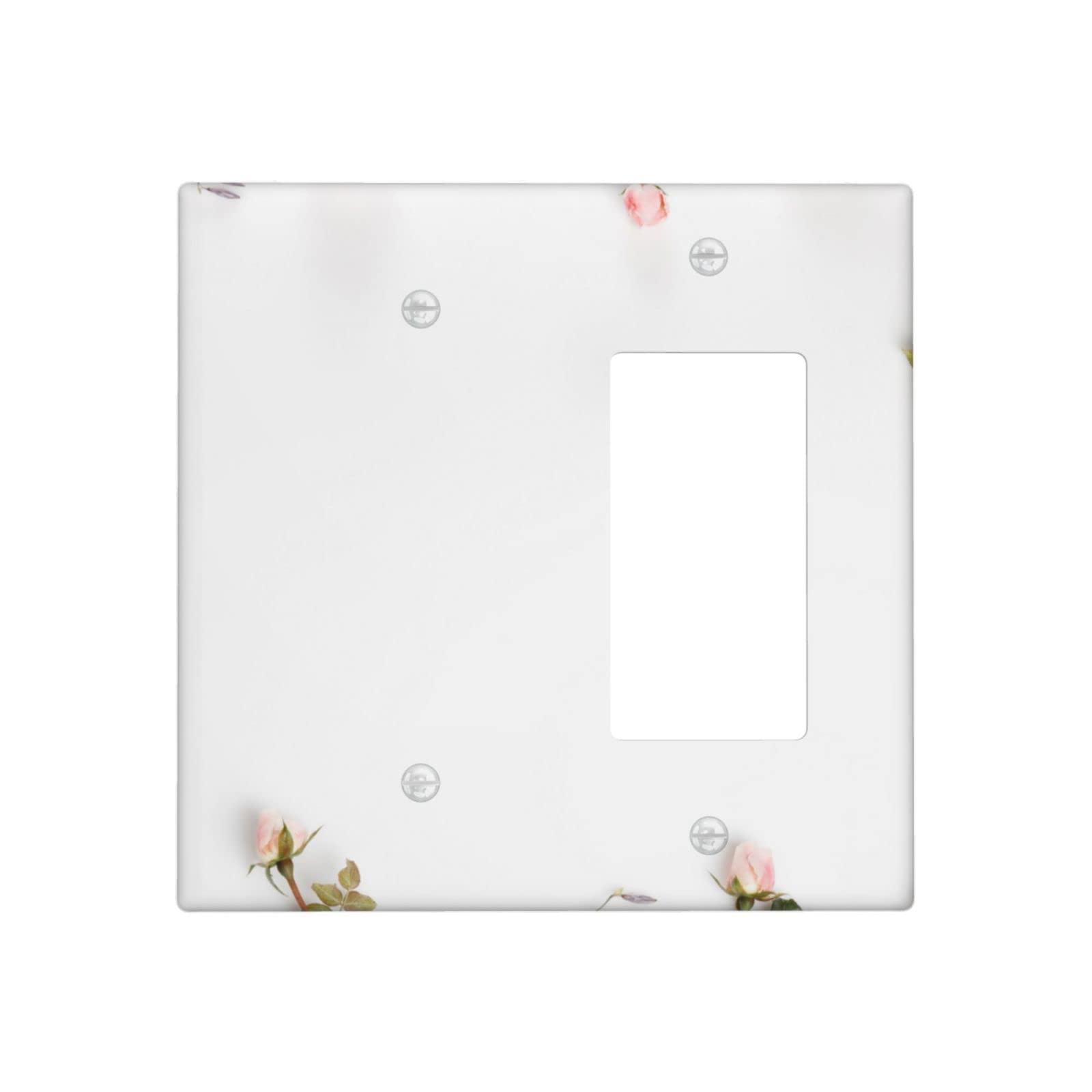 Floral Light Switch Cover - Decorative Pink Flower Wall Plate for Rocker Switches & Outlet Covers | Perfect for Bedroom, Nursery & Home Decor Upgrade
