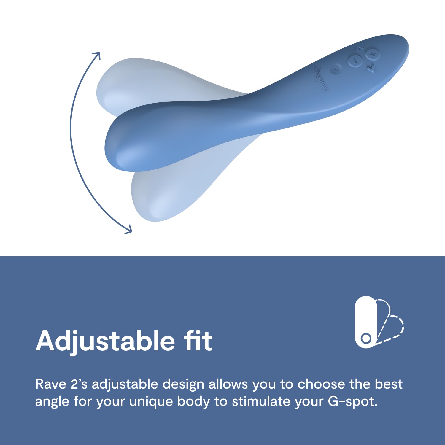 We-Vibe Rave 2 G-Spot Vibrator - App Controlled Adult Sex Toy for Women & Couples | 10 Powerful Vibration Modes | Waterproof & Rechargeable G-Spot Stimulator | Perfect for Solo Play & Couples Intimacy | Blue Pleasure Massager