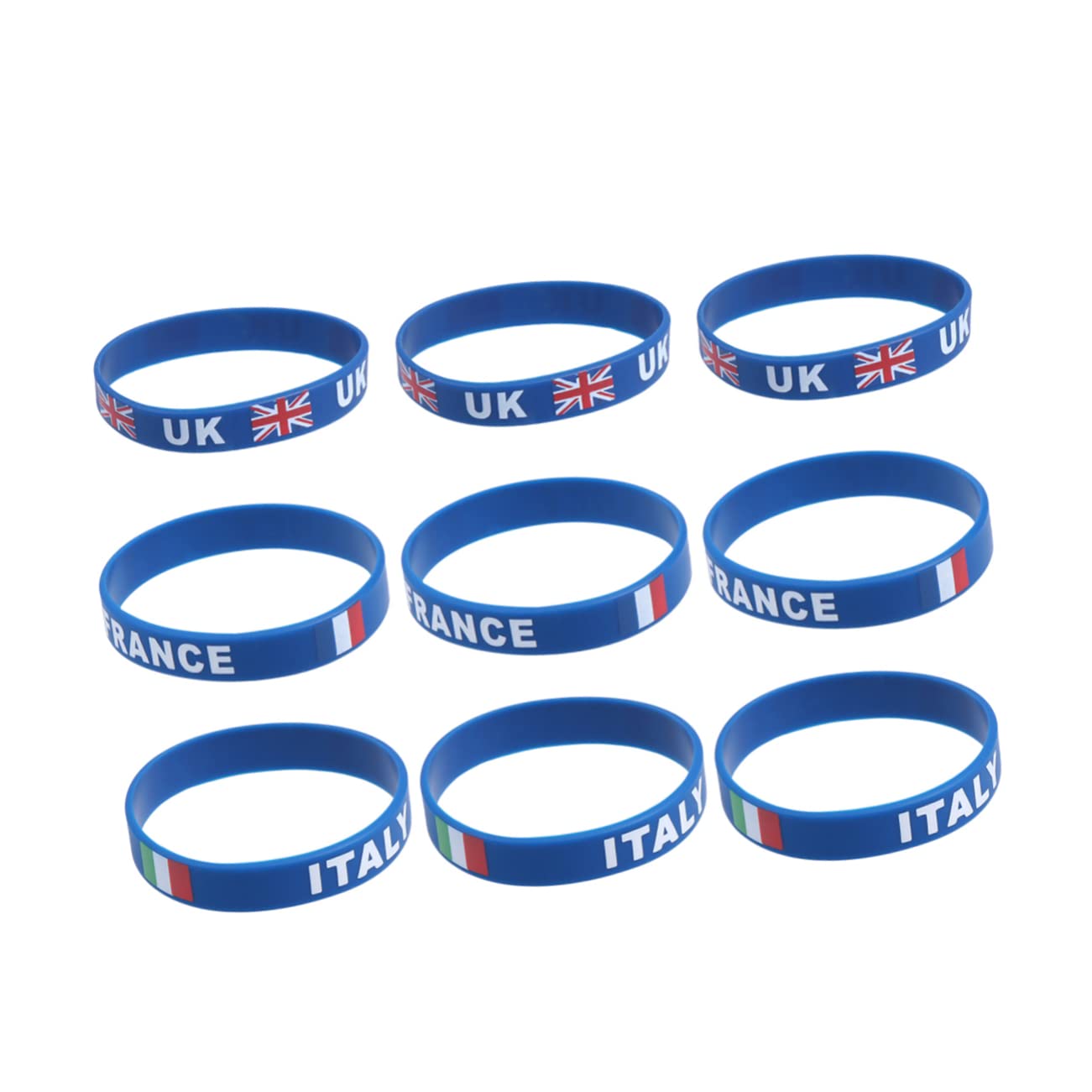 TEHAUX 10 Pcs Rubber Bands Women Bracelets - Durable Silicone Wristbands for Country Fans, Rural Man Party Supplies, Perfect for Concerts, Festivals, and Outdoor Events