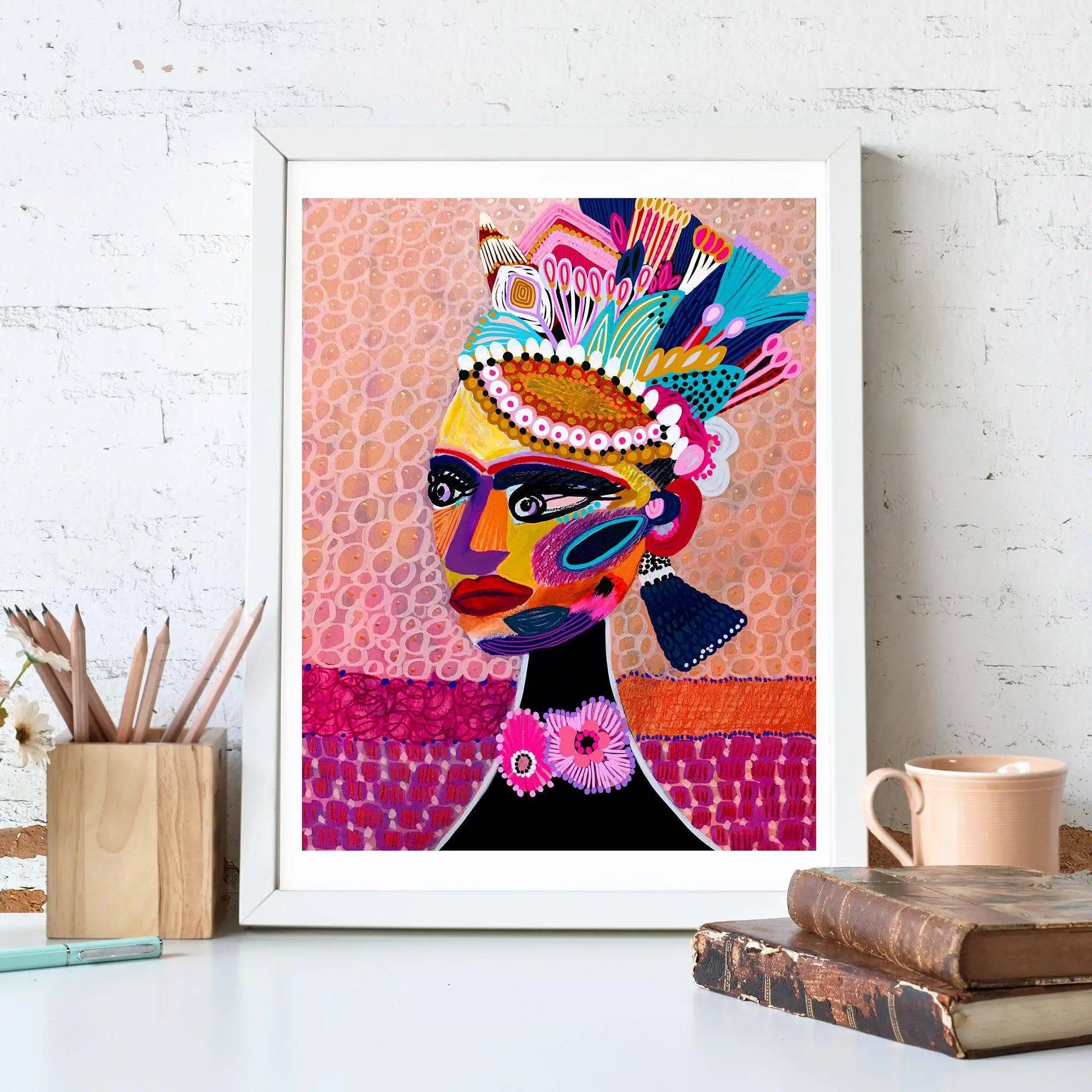Empress Princess Wall Art Print - Elegant Royal Decor for Bedroom, Living Room & Office | Perfect Gift for Women & Girls