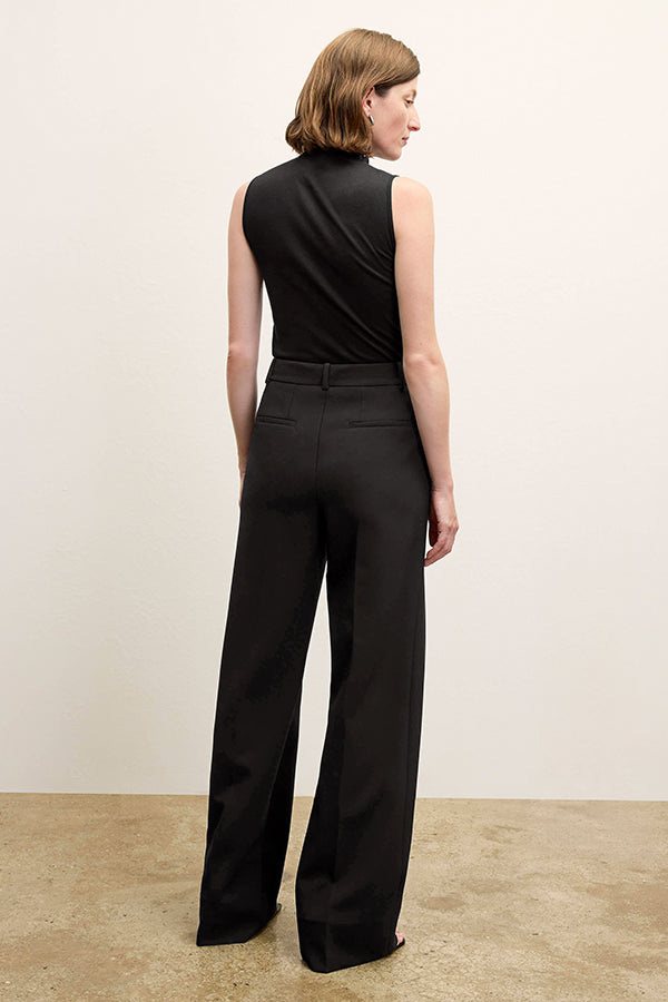 Tinsley Wide Leg Pants for Women - Stretchy Comfort Suit Pants in Black | Perfect for Office, Business Casual & Formal Wear
