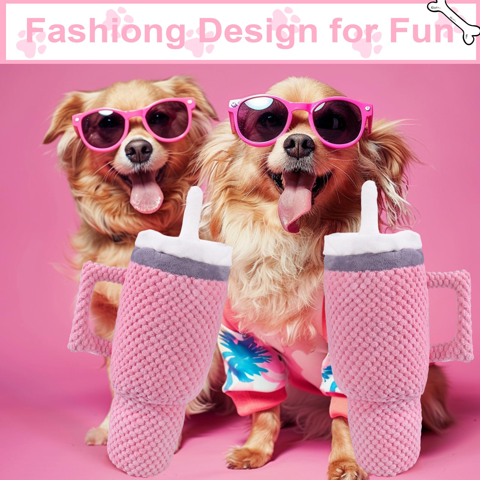 Premium Squeaky Dog Toys for Aggressive Chewers - Durable Tumbler Cup Design for Small, Medium & Large Dogs | Safe, Soft & Fun Chew Toy for Exercise & Playtime | Perfect for Indoor & Outdoor Use, Training & Bonding with Your Pet