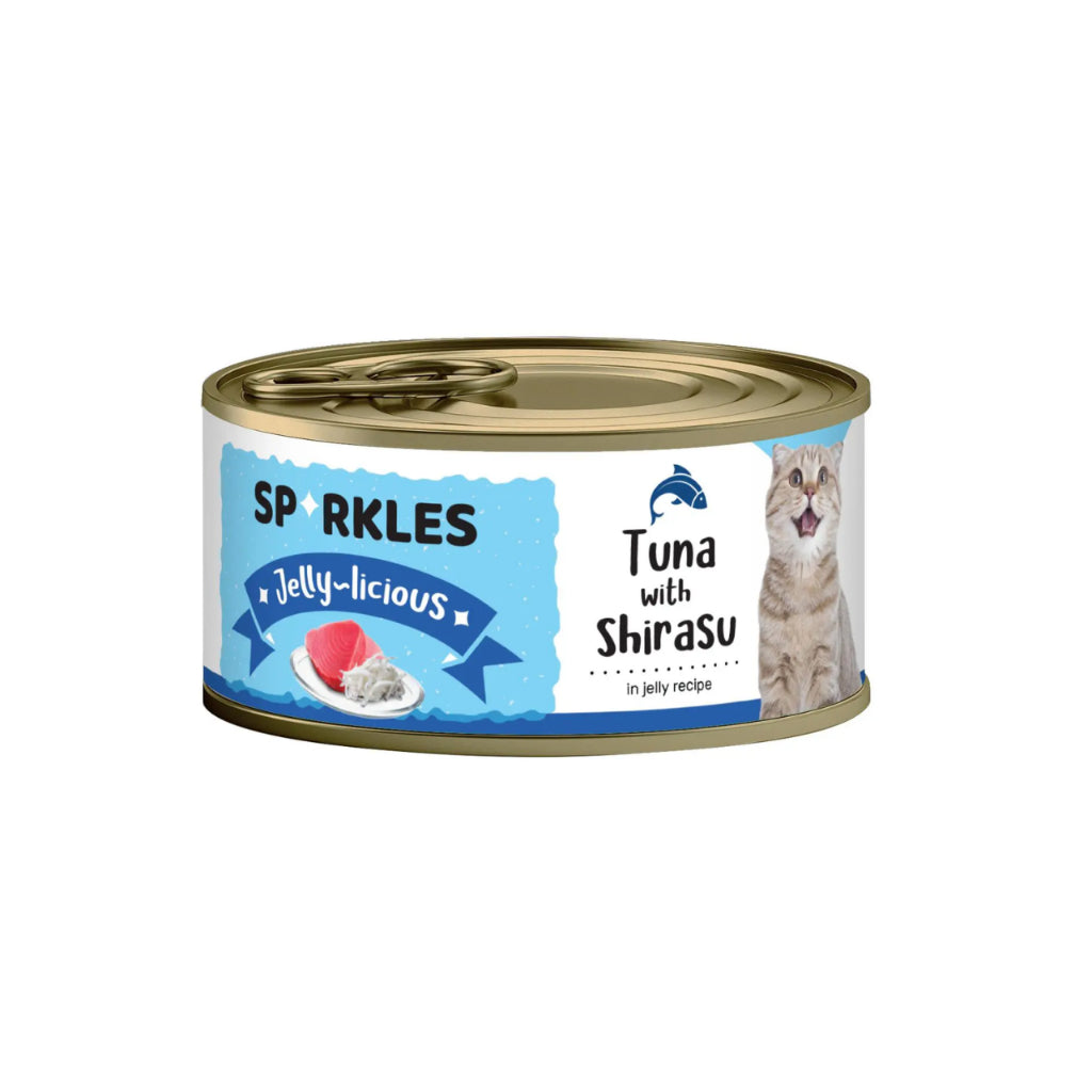 Premium Sparkles Gravylicious Jellylicious Wet Cat Food - 80g Chicken, Tuna & Salmon Recipe - Healthy Nourishing Formula for Adult Cats - Perfect for Mealtime, Weight Management & Picky Eaters