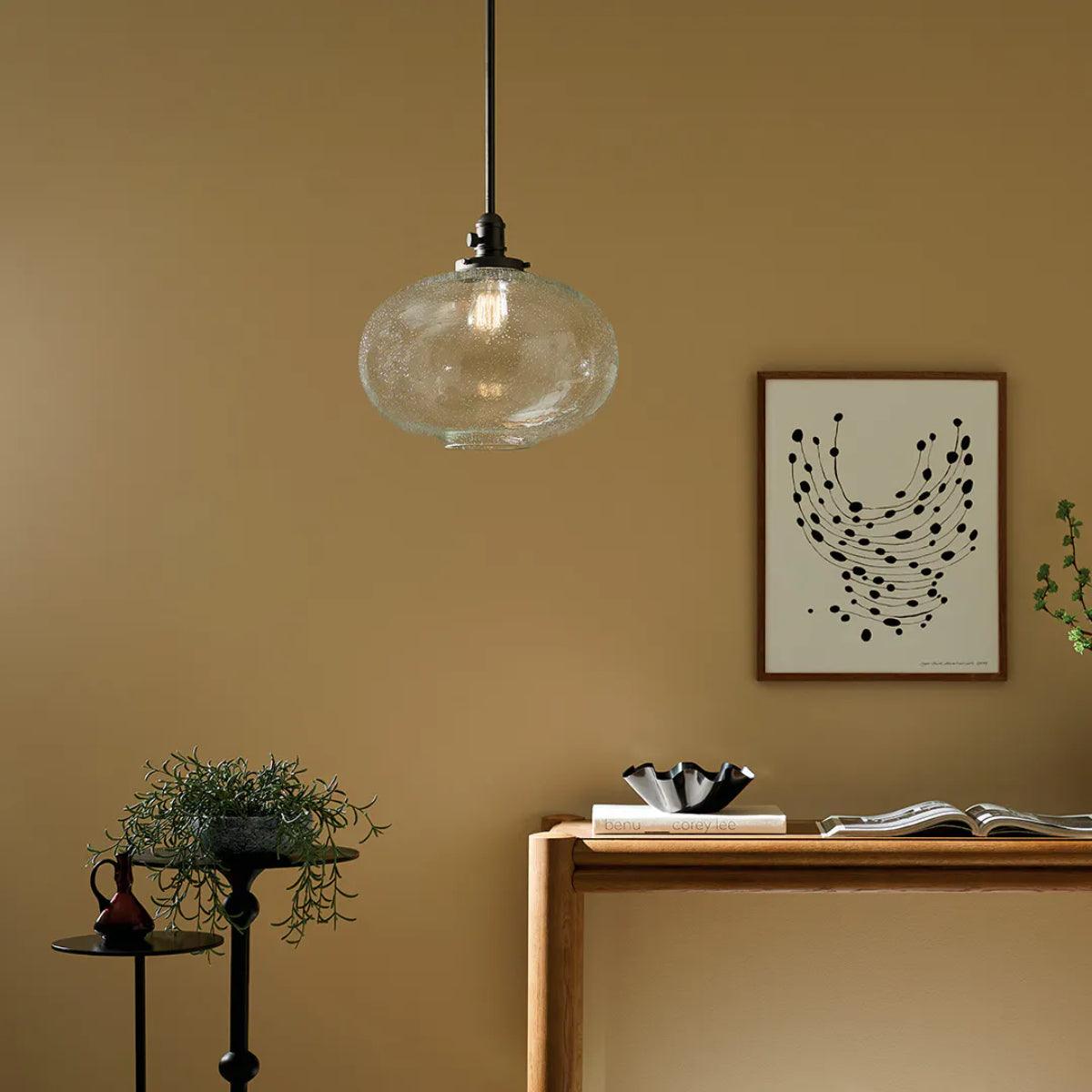 Avery Globe Pendant Light - Modern Glass Hanging Light Fixture for Dining Room, Kitchen Island & Bedroom Lighting