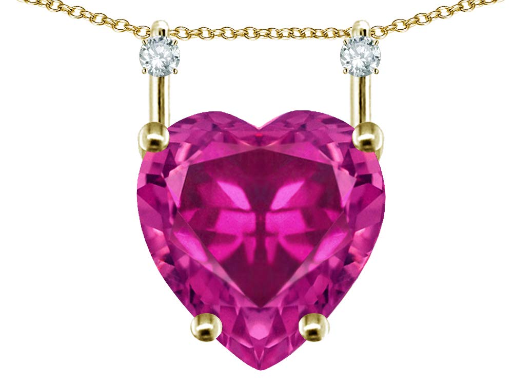 10K Gold Heart Pendant for Women - 8mm Stackable Mother's Day Gift - Perfect for Layering Necklaces & Everyday Elegance