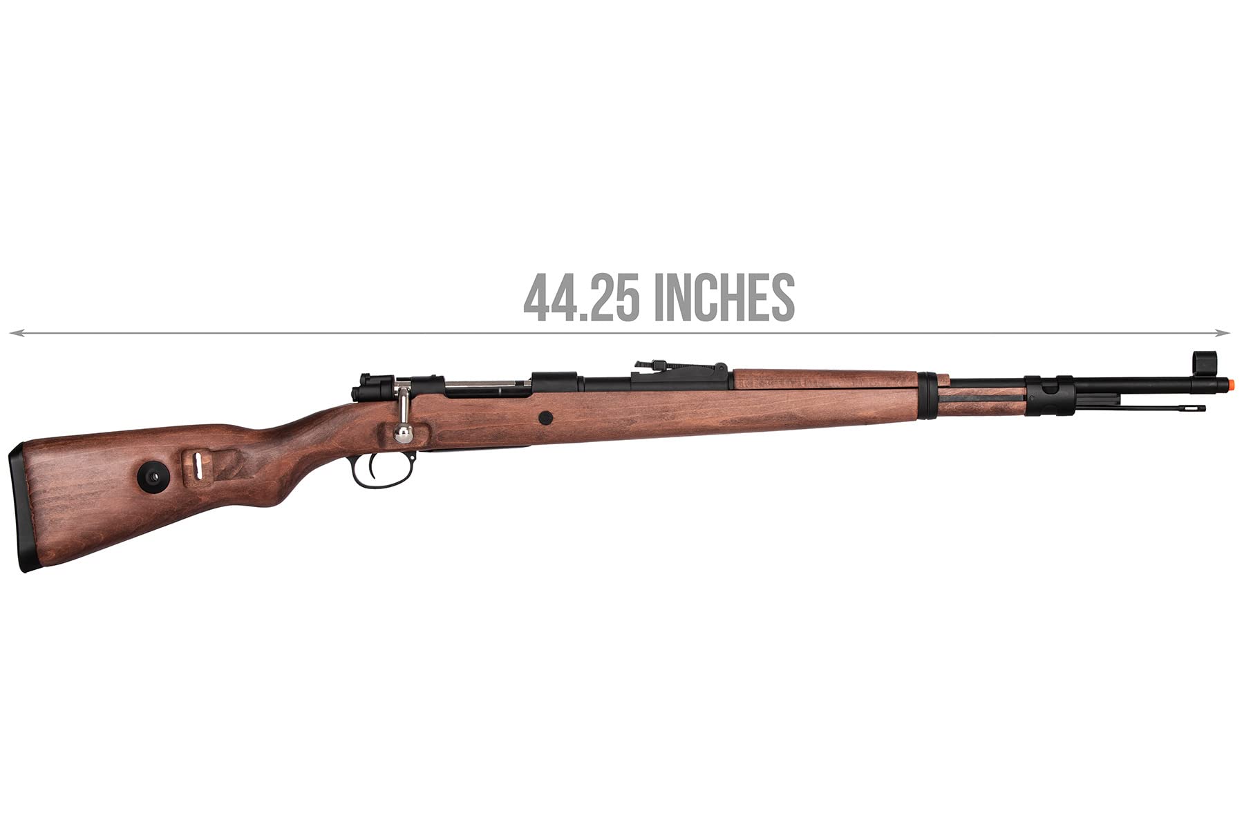 WWII German Kar 98K Airsoft Rifle - Real Wood Stock & Metal Bolt Action - Realistic Replica for Military Enthusiasts & Collectors - Perfect for WWII Reenactments, Airsoft Battles & Display Collections