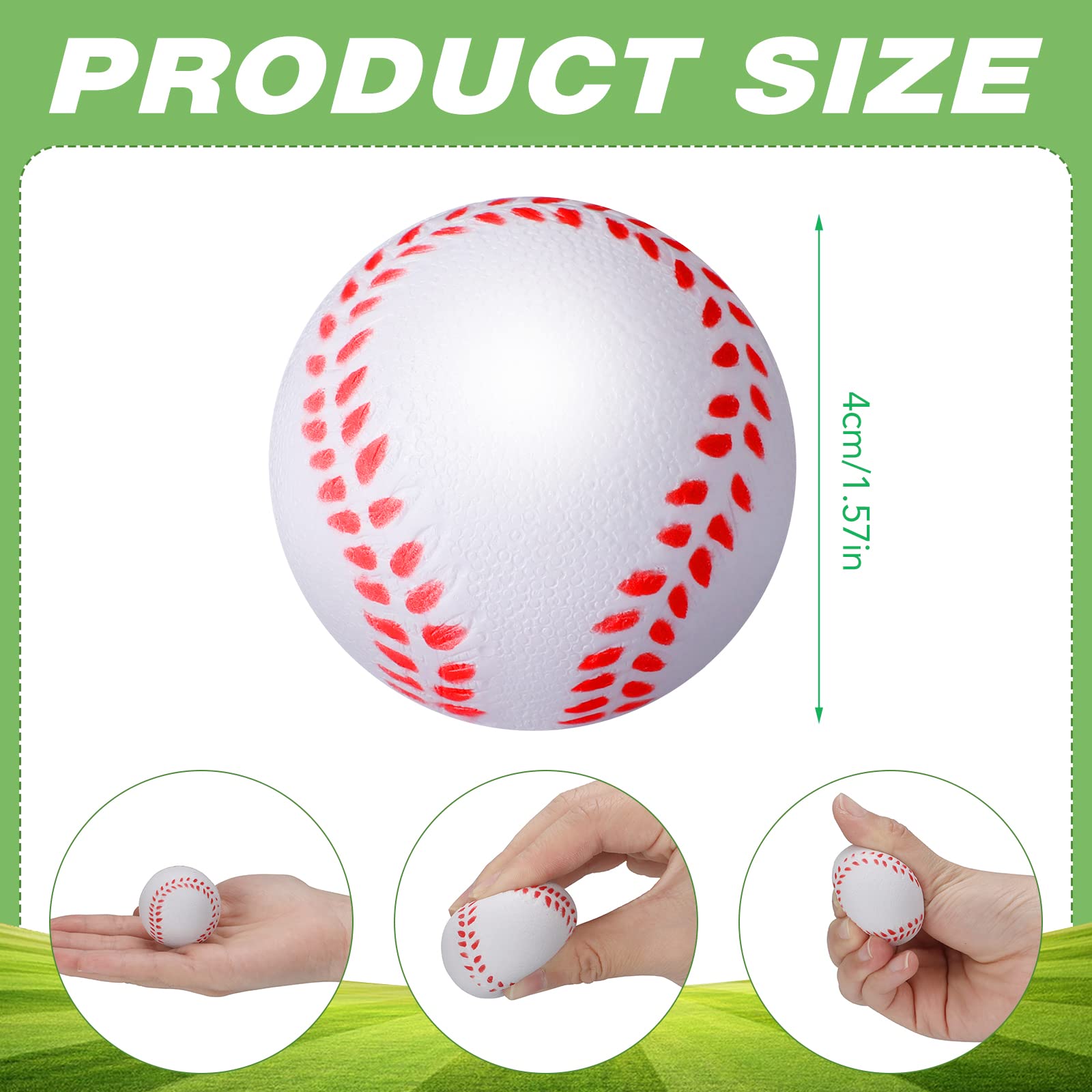 100-Pack Mini Baseball Stress Balls - 1.57 Inch Sports Themed Anxiety Relief Toys for Adults & Kids | Perfect for Office Stress, Classroom Rewards, Party Favors, Carnival Prizes & Sensory Therapy