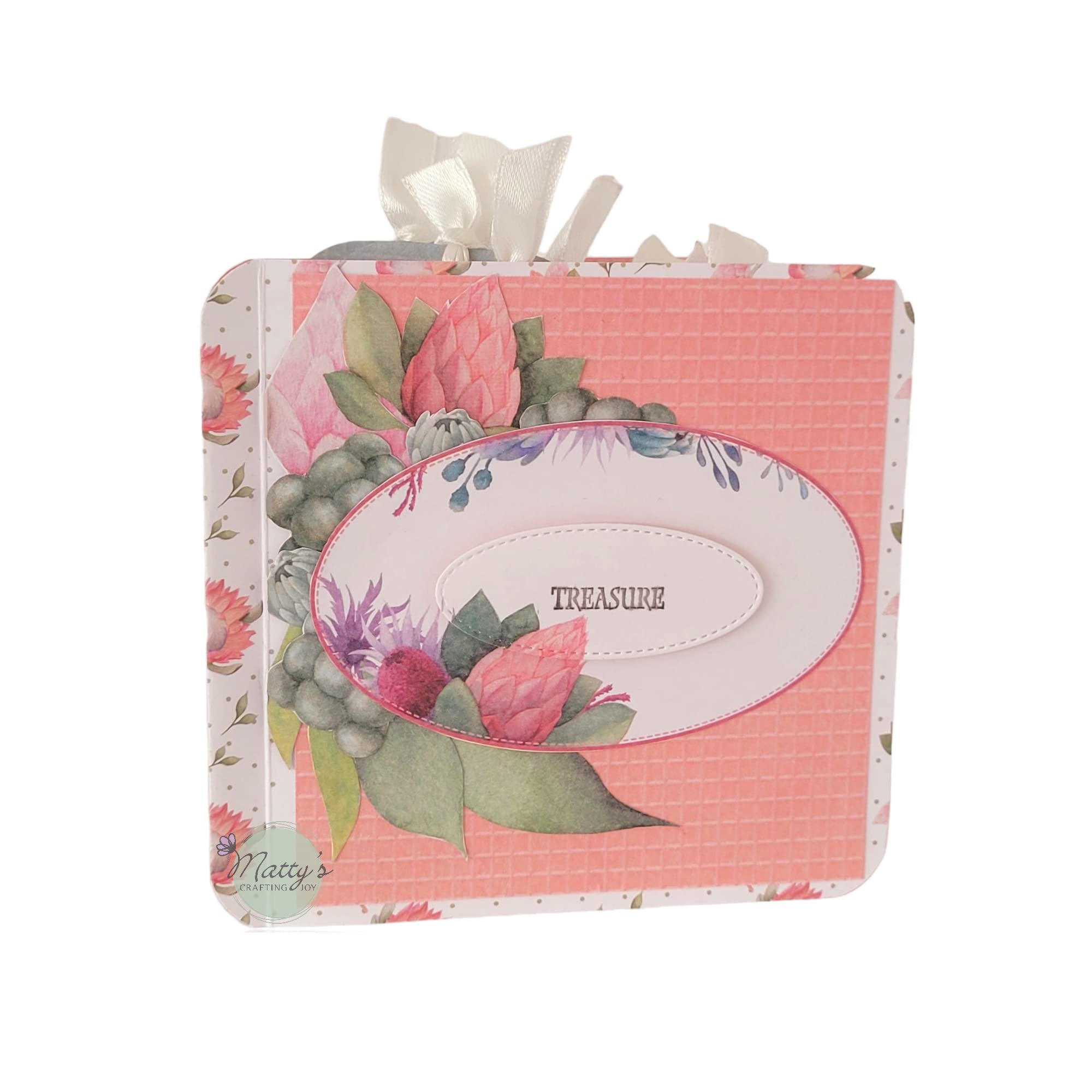 Matty's Crafting Joy Floral Grace 12x12 Double Sided Scrapbook Cardstock Paper Pad - 24 Floral Designer Patterned Papers for Scrapbooking, Card Making, DIY Crafts & Home Decor Projects