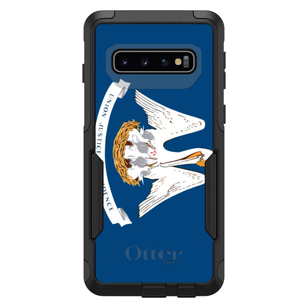 DistinctInk Samsung Galaxy S10 & S10 5G Case (6.1 Inch) - Durable Protective Phone Cover with Louisiana State Flag Design - Slim Fit Replacement for OtterBox Commuter - Perfect for Work, Travel & Outdoor Activities
