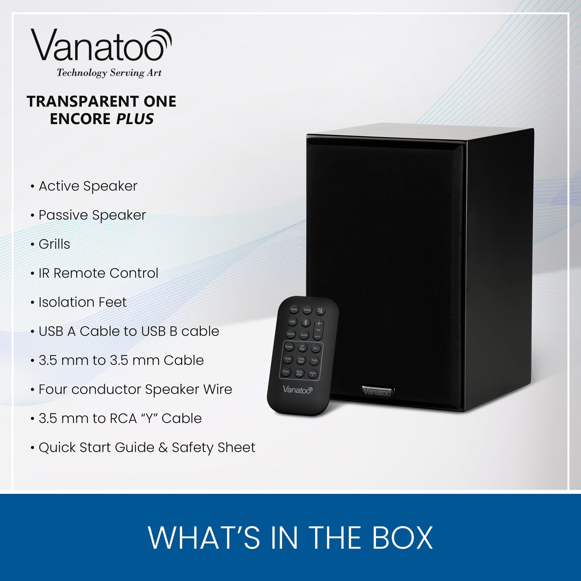 Vanatoo Transparent One Encore Plus Cherry Bluetooth Speakers - High-Fidelity Audio with AUX, USB, Optical, Analog Inputs - Premium Bookshelf PC Speakers for Desktop, Home Theater, and Studio Use