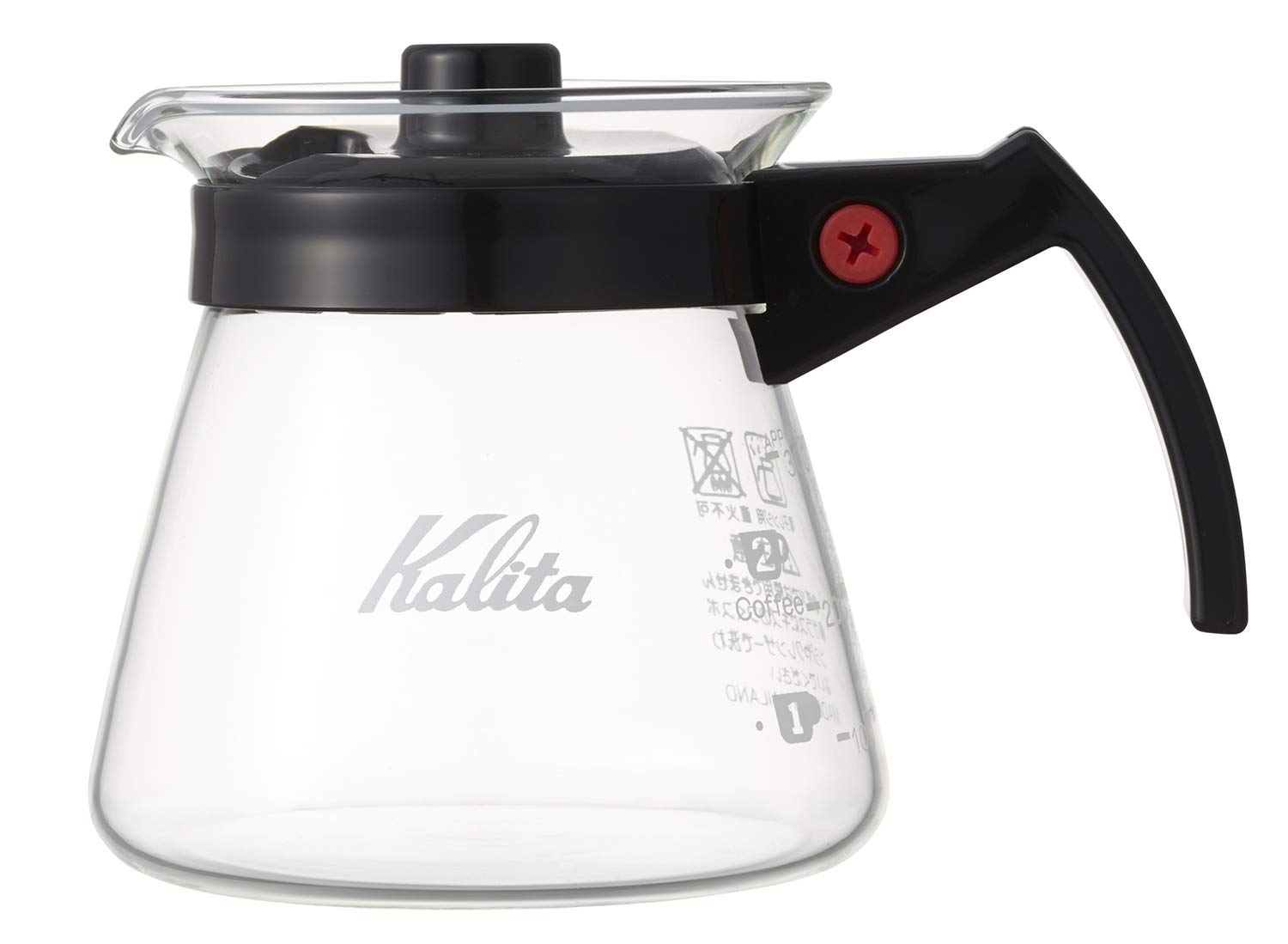 Kalita 300cc Glass Coffee & Tea Server - Microwave Safe - Perfect for Pour-Over Brewing & Iced Tea Serving