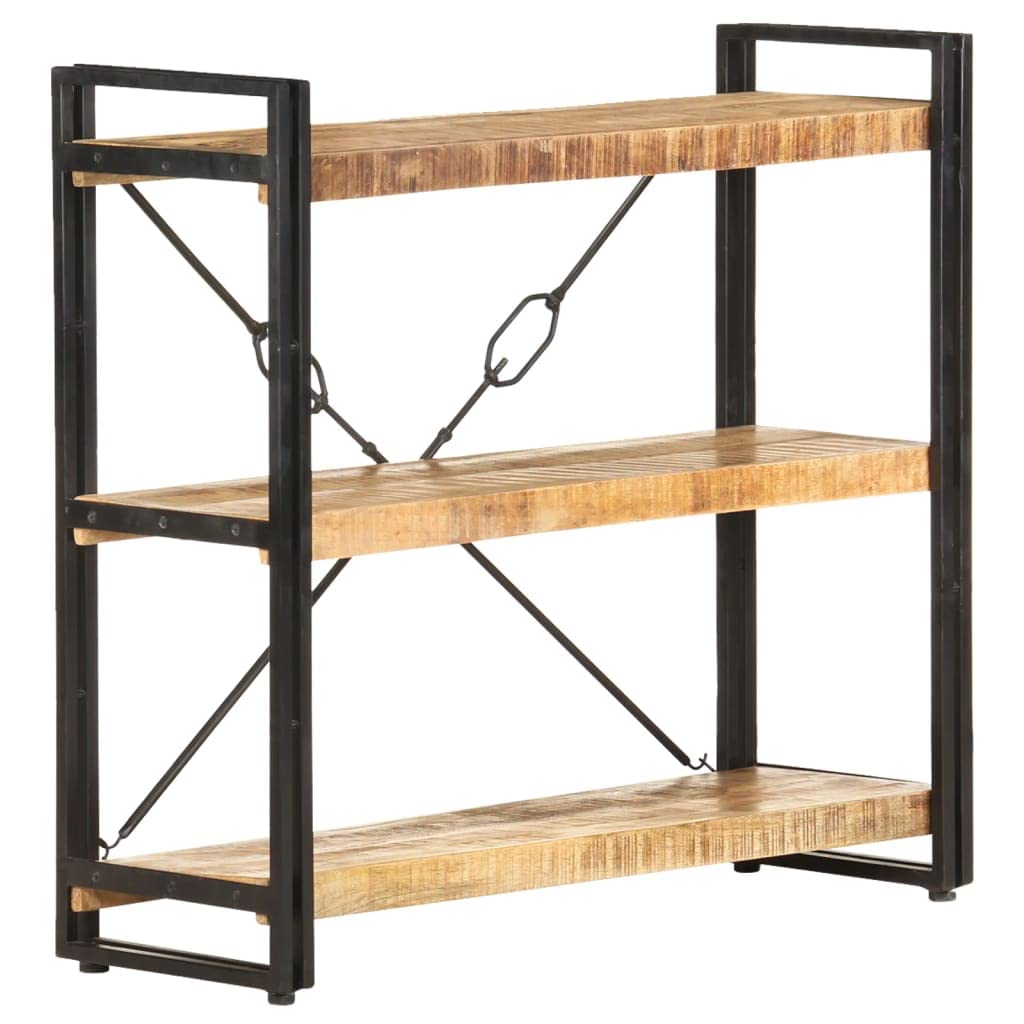 3-Tier Solid Mango Wood Bookcase - 35.4