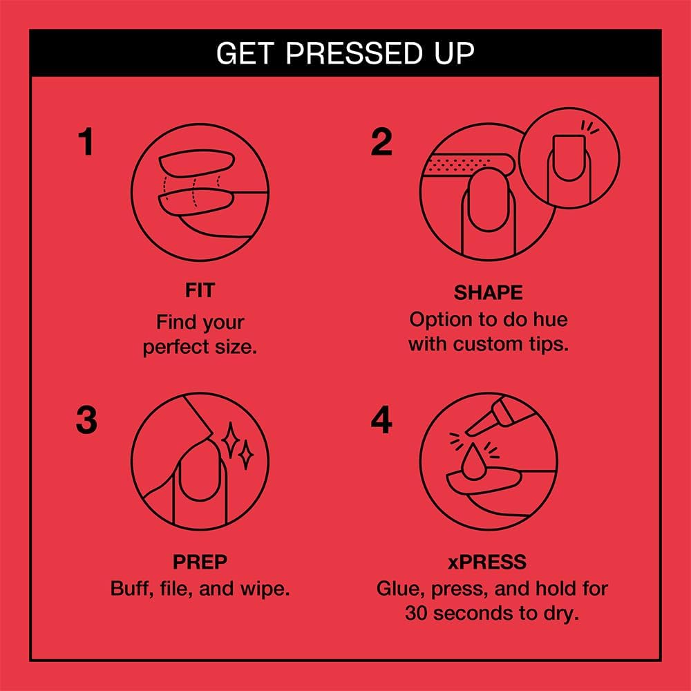 OPI xPRESS/ON Press on Nails - Long Almond Fake Nails with Nail Glue | Hello Kitty Limited Edition Collection | DIY Salon Quality Manicure at Home for Parties, Weddings & Special Occasions