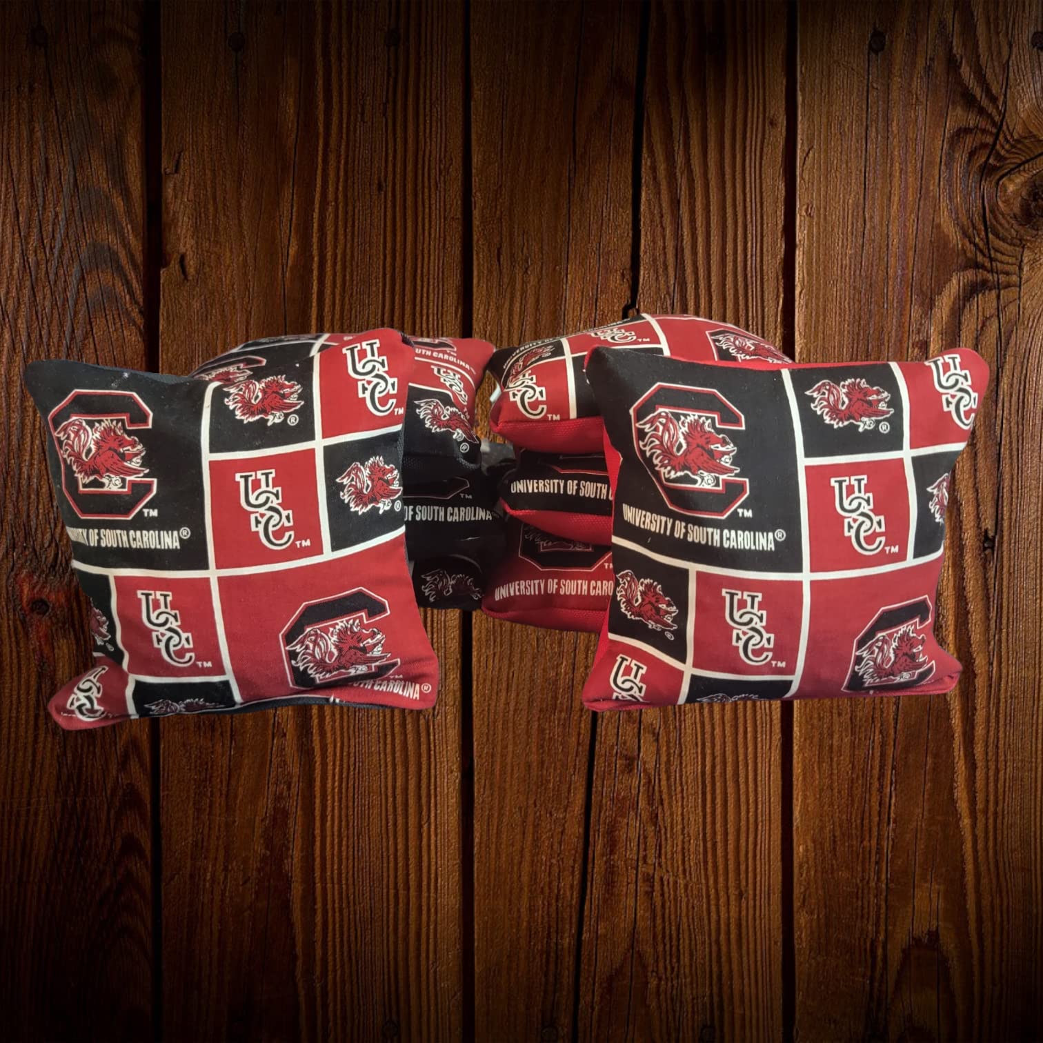 Premium USC Gamecorn Cornhole Bags Set of 8 - Official University of South Carolina Gamecocks Logo - Regulation Weight for Backyard Tailgates, College Parties & Outdoor Games
