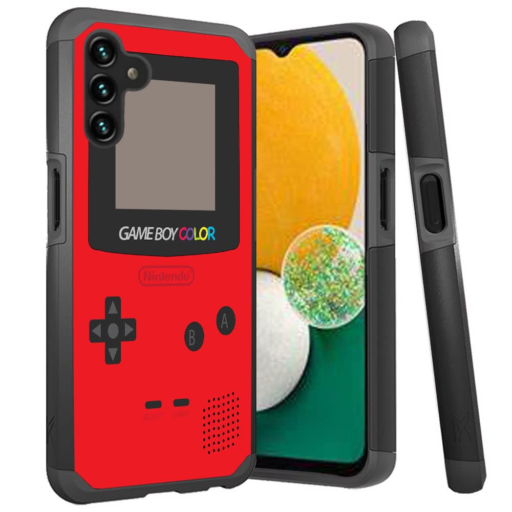 La Belle Case Red Gameboy Case for Samsung Galaxy A13 5G - Rugged Dual-Layer Hybrid Shockproof Protective Cover | Perfect for Gaming, Outdoor Activities & Daily Protection