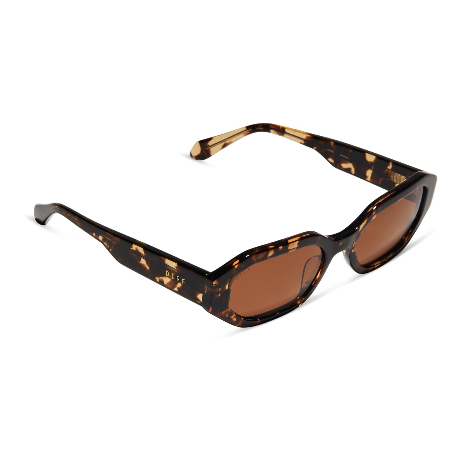 DIFF Allegra Designer Angular Sunglasses for Women - UV400 Protection Polarized Fashion Sunglasses - Perfect for Driving, Beach & Outdoor Activities